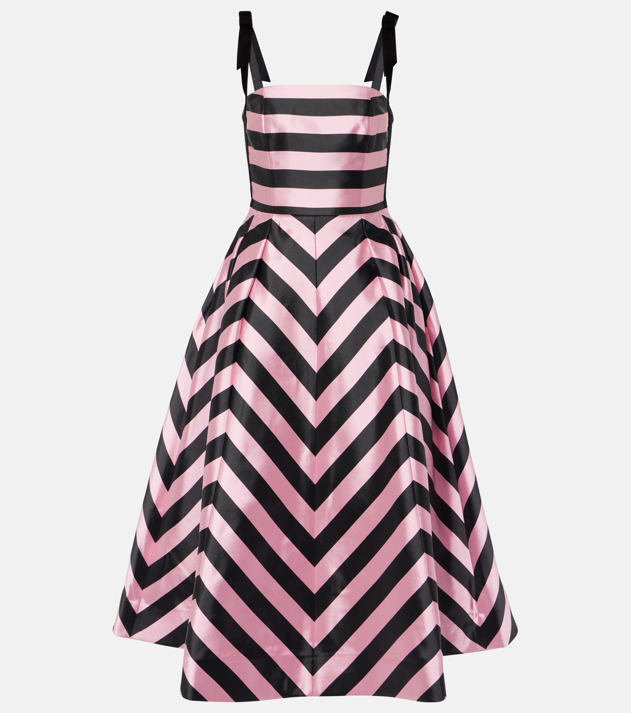 Rebecca Vallance Jocelyn striped midi dress thumbnail