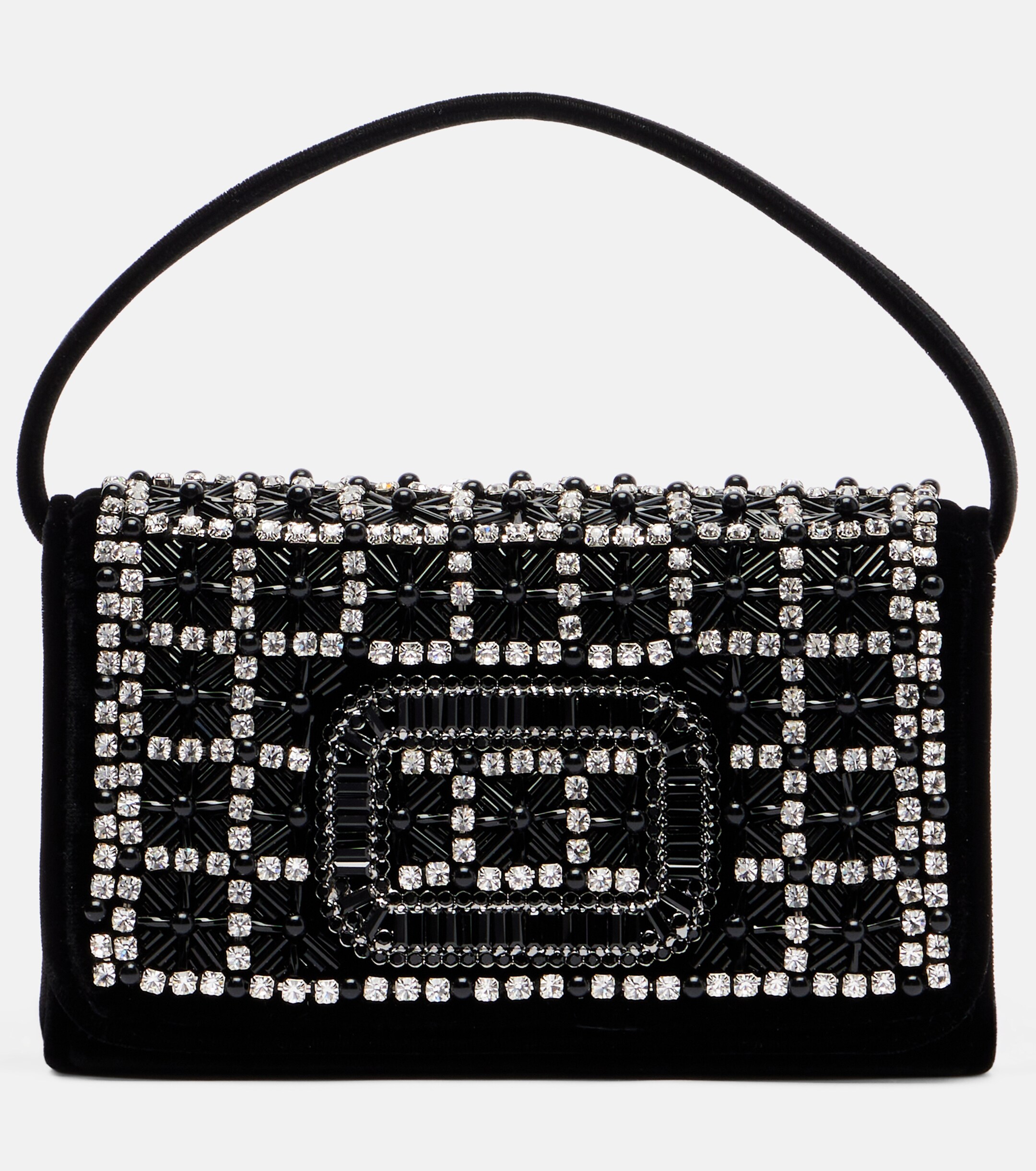 ROGER VIVIER Pilgrim Micro embellished velvet clutch