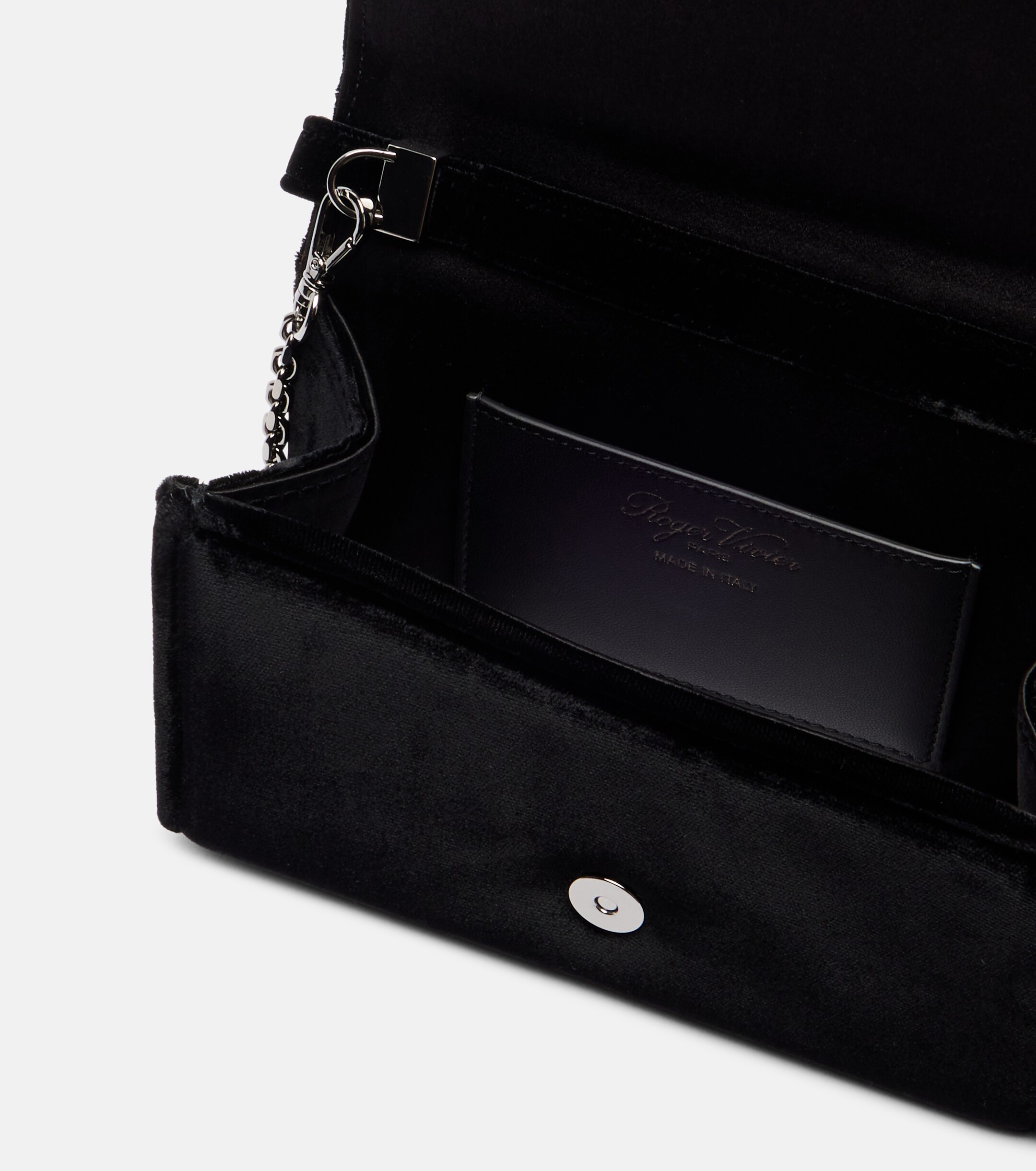 ROGER VIVIER Pilgrim Micro embellished velvet clutch