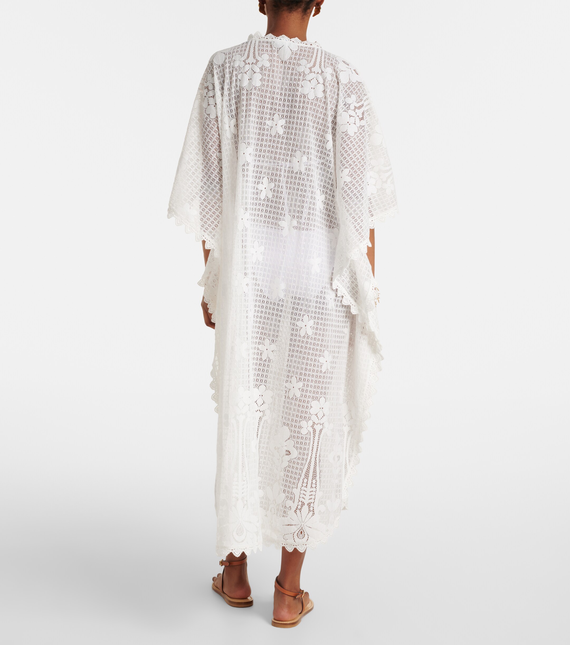 Melissa Odabash Melissa Odabash Josephine ruffled cotton-blend kaftan