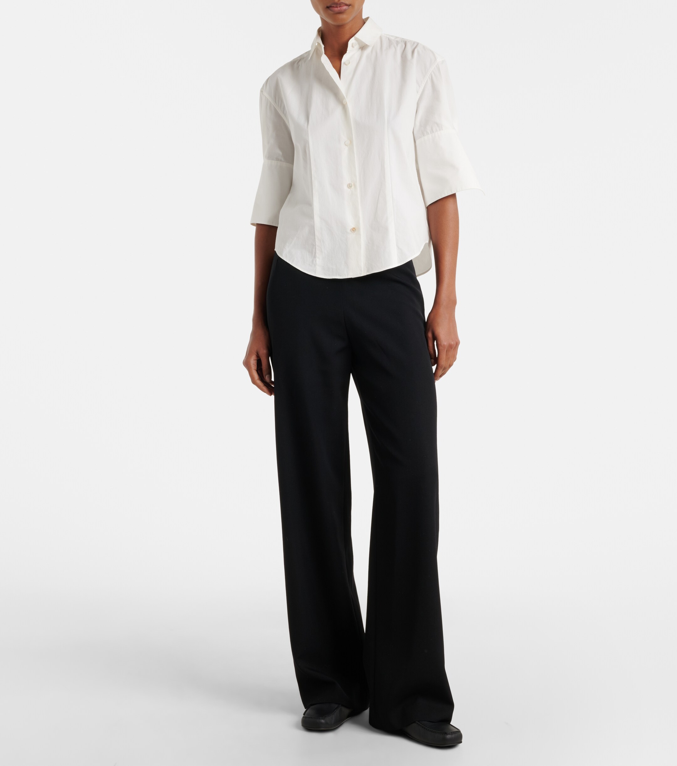 The Row Leo leather slip-on shoes thumbnail