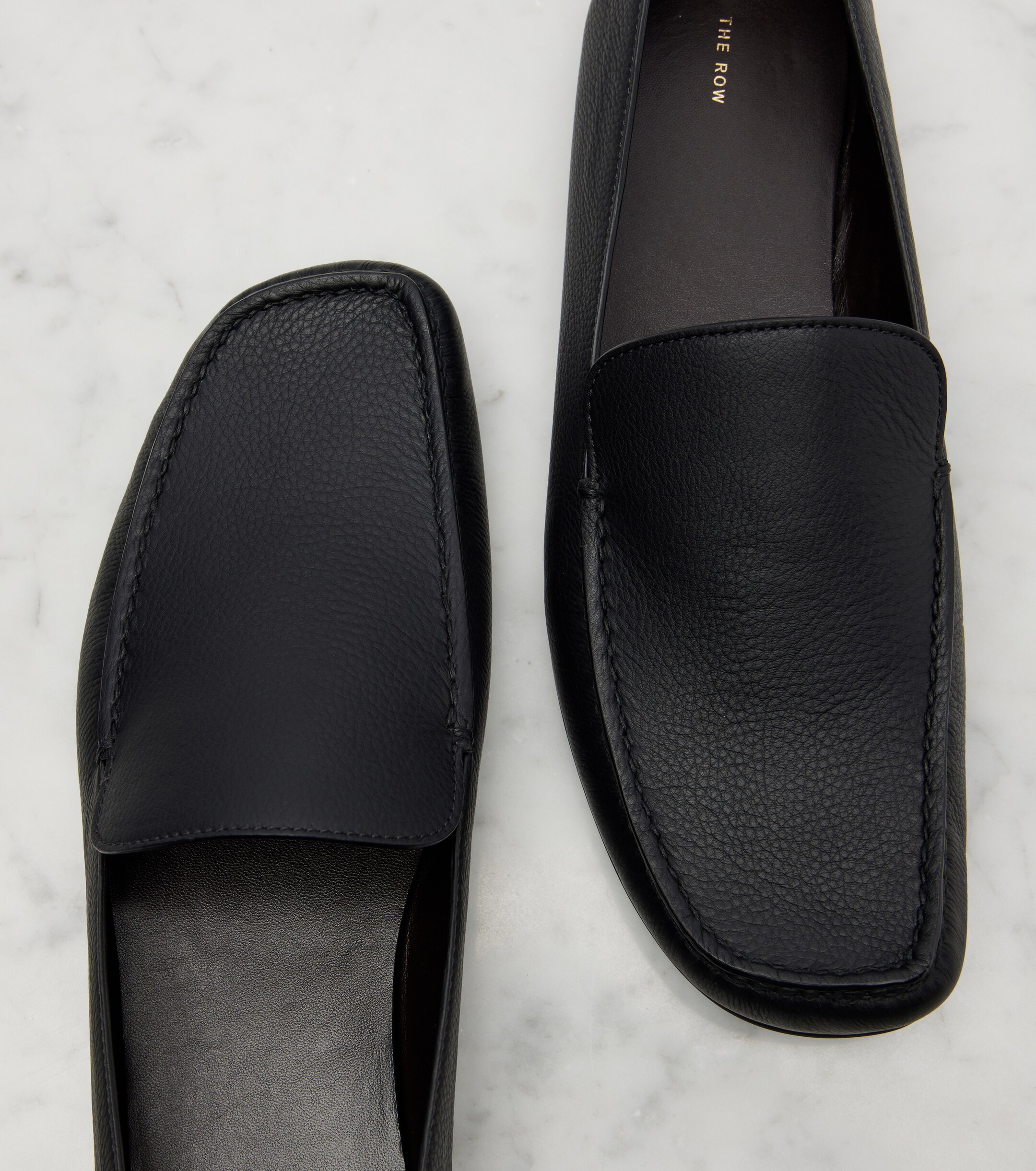 The Row Leo leather slip-on shoes thumbnail