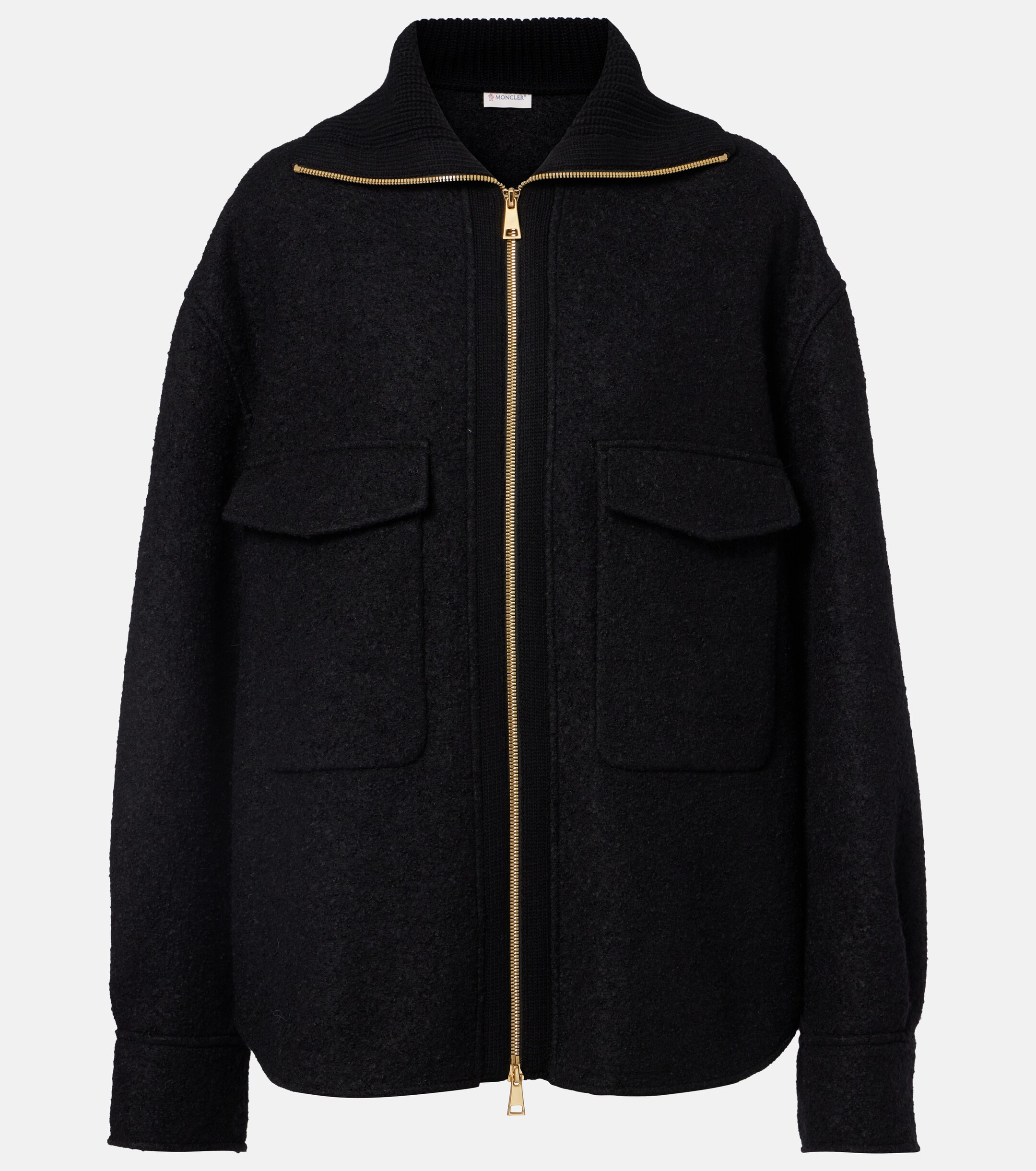 Moncler Bouclé wool-blend overshirt