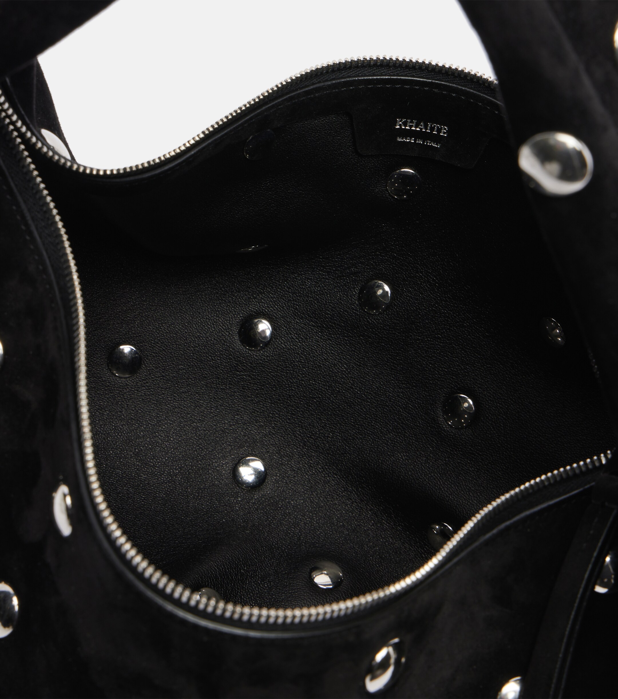 KHAITE Olivia Medium studded suede tote bag