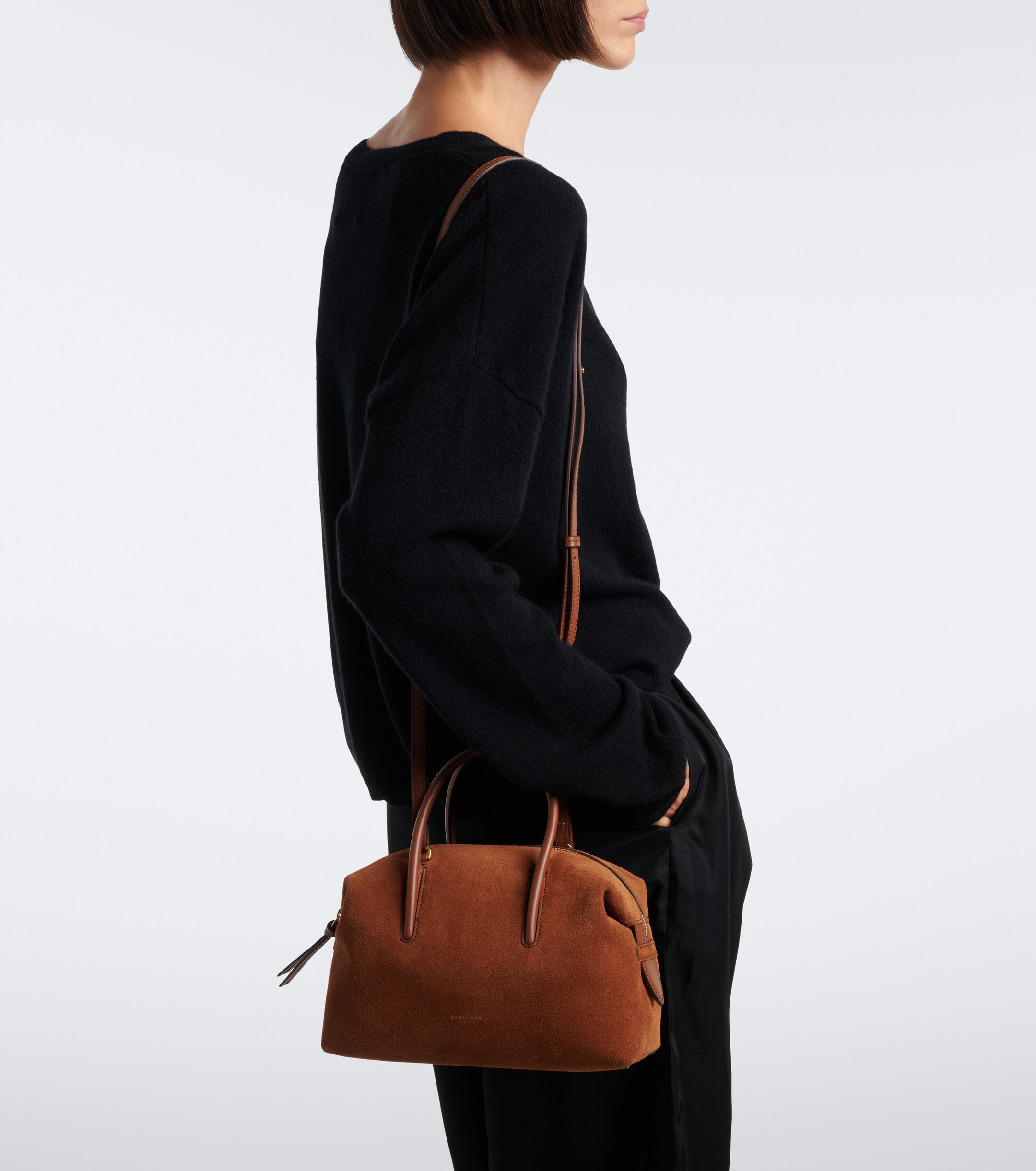 DeMellier Stockholm Small suede top-handle bag thumbnail