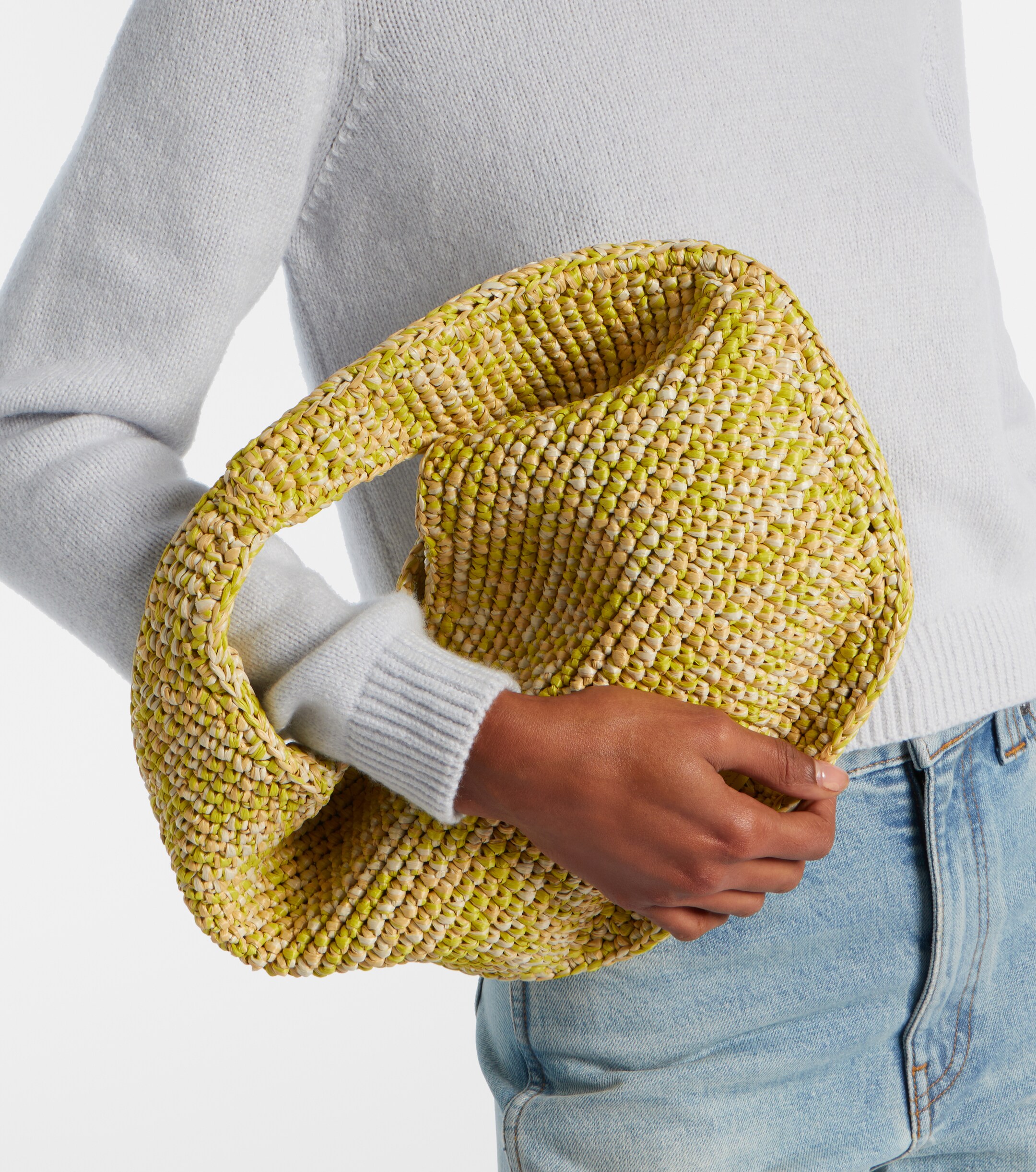 KHAITE Olivia Medium raffia top-handle bag