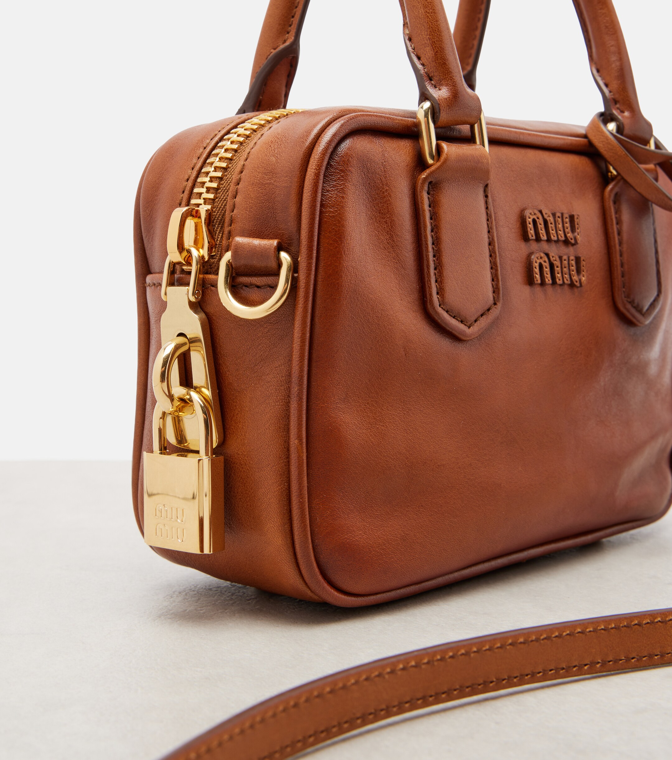 Miu Miu Arcadie Small leather tote bag
