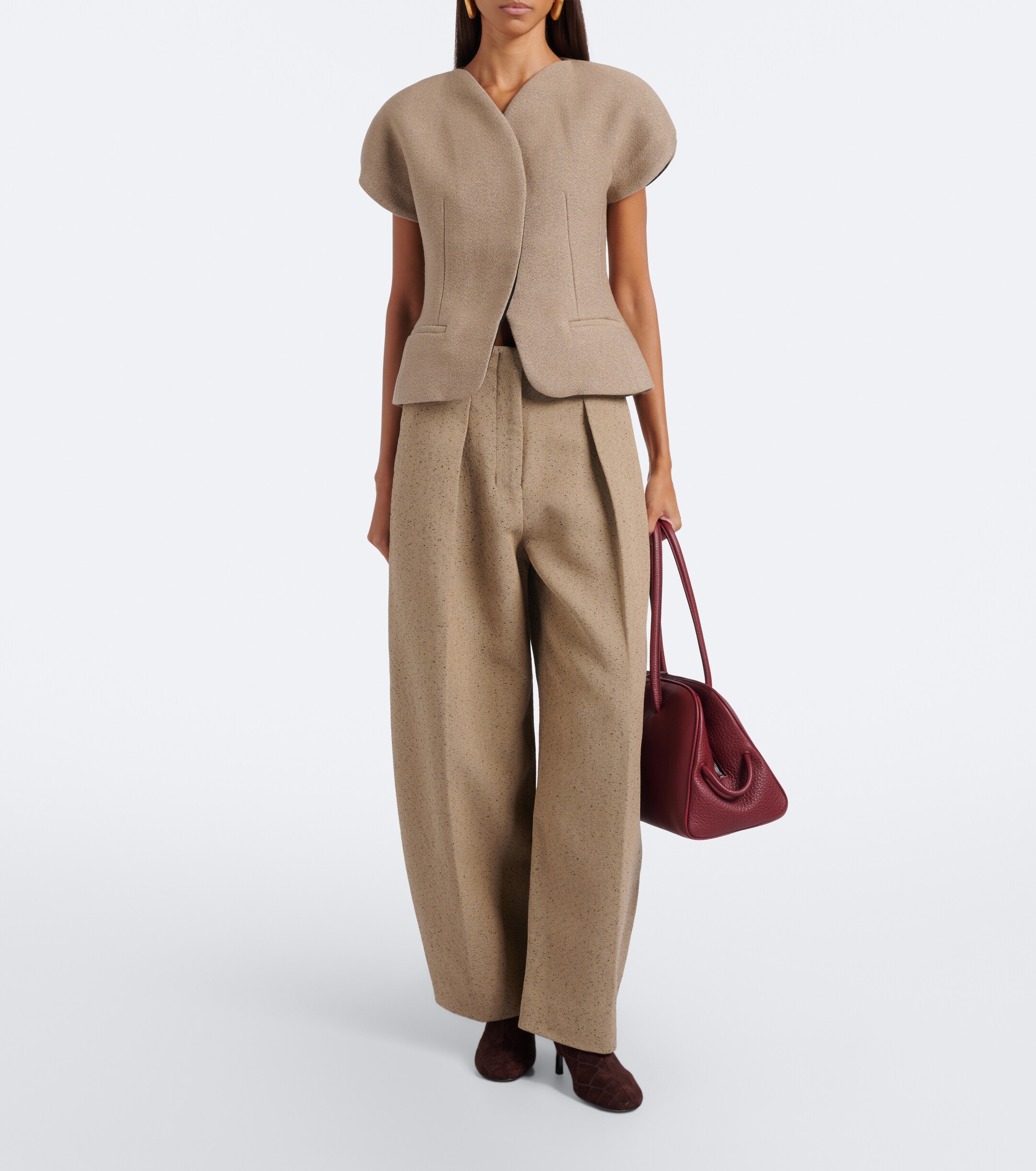 Jacquemus Jacquemus Collant croc-effect suede ankle boots