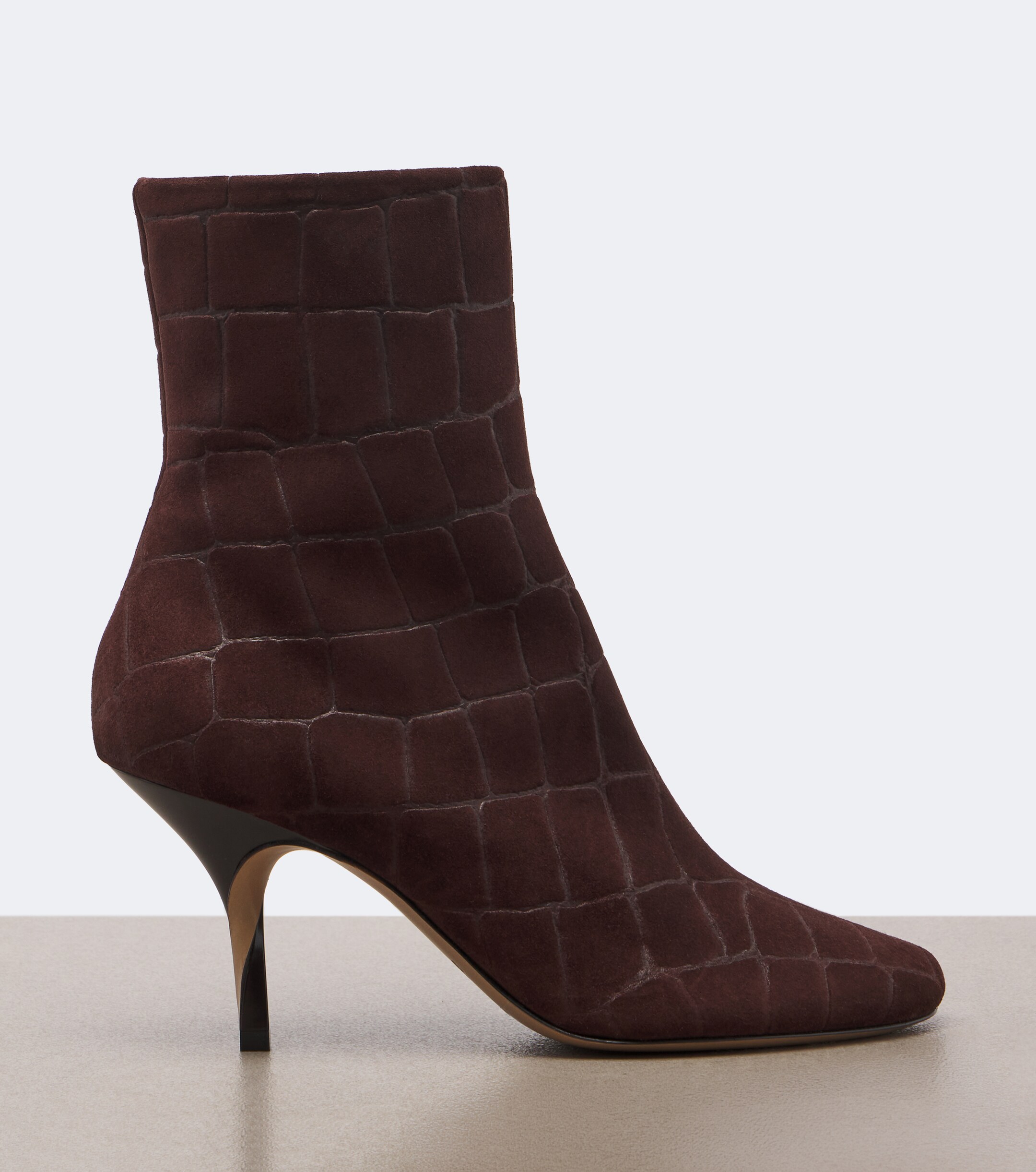 Jacquemus Jacquemus Collant croc-effect suede ankle boots