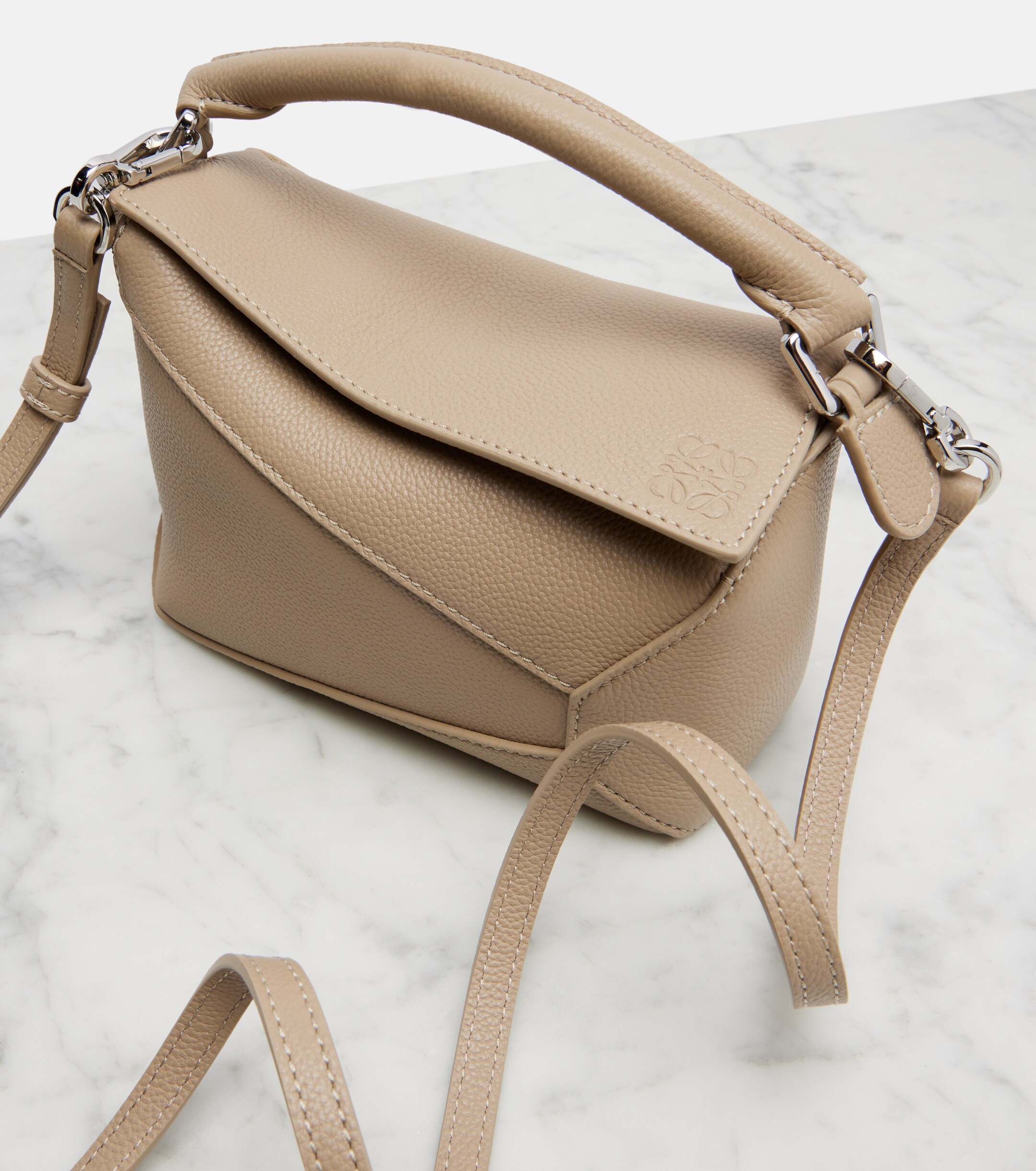 Loewe Puzzle Edge Mini leather top-handle bag