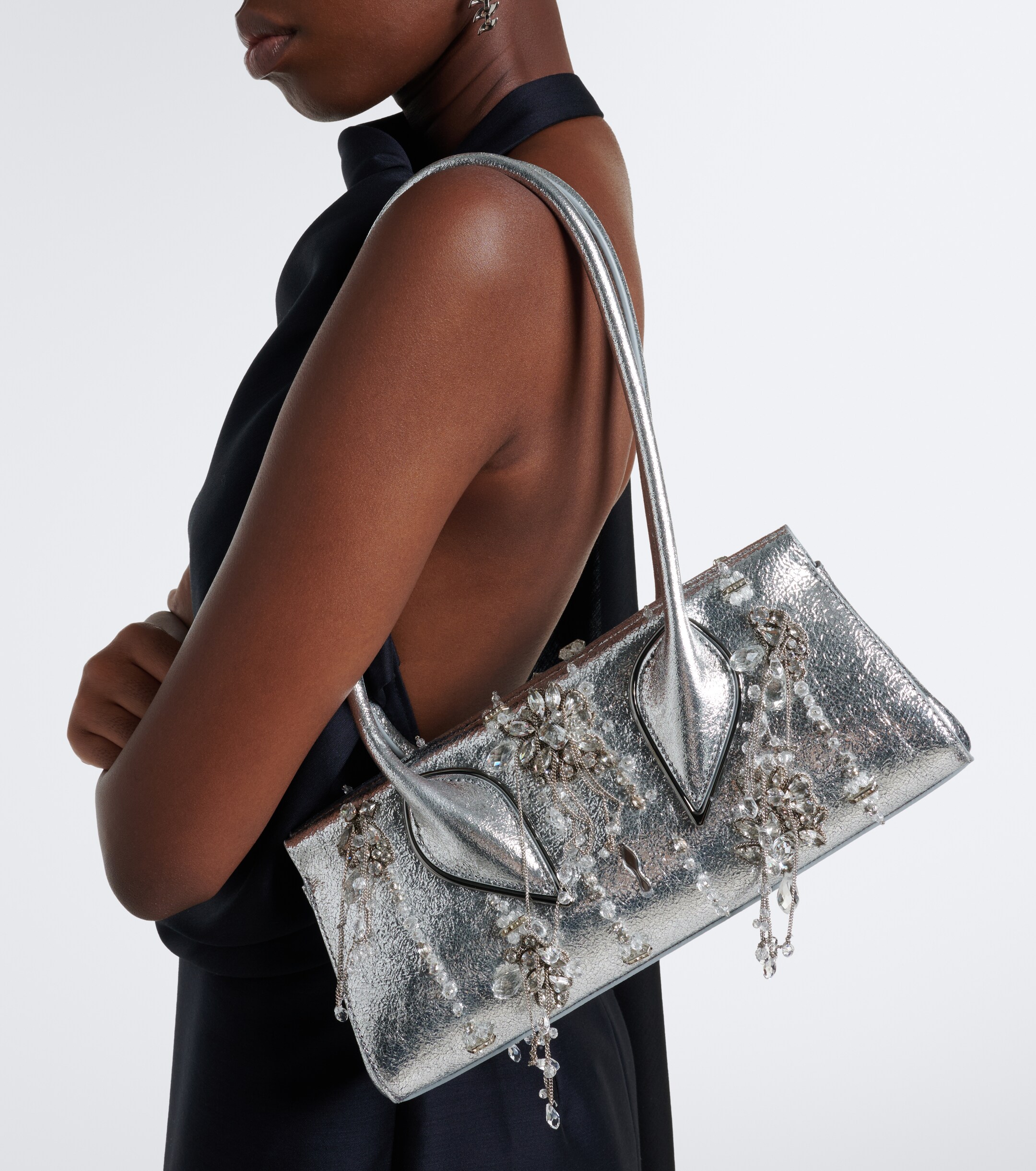 CHRISTIAN LOUBOUTIN Venus Small embellished leather shoulder bag