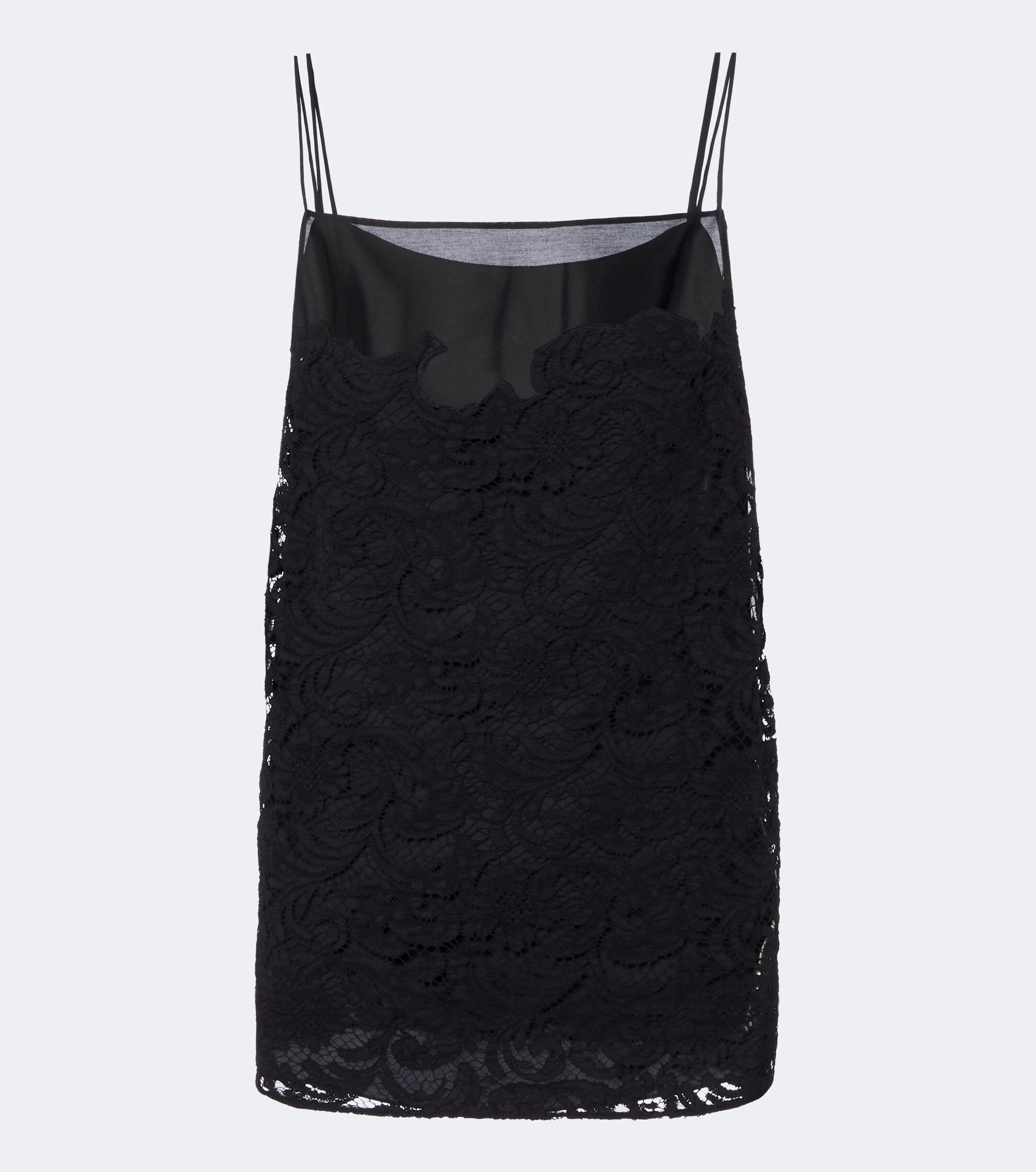 KHAITE Khaite Neema silk voile and lace top