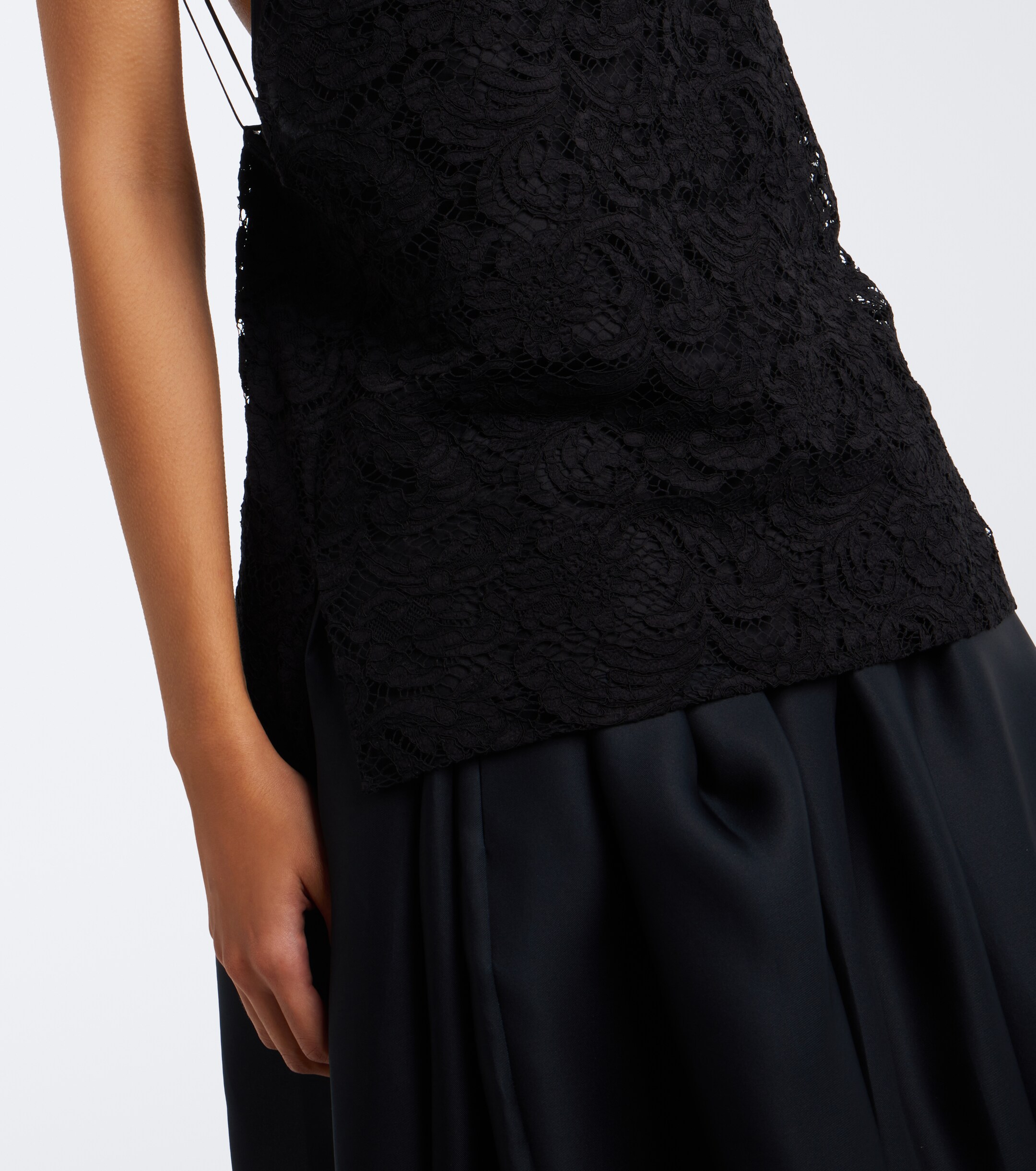 KHAITE Khaite Neema silk voile and lace top
