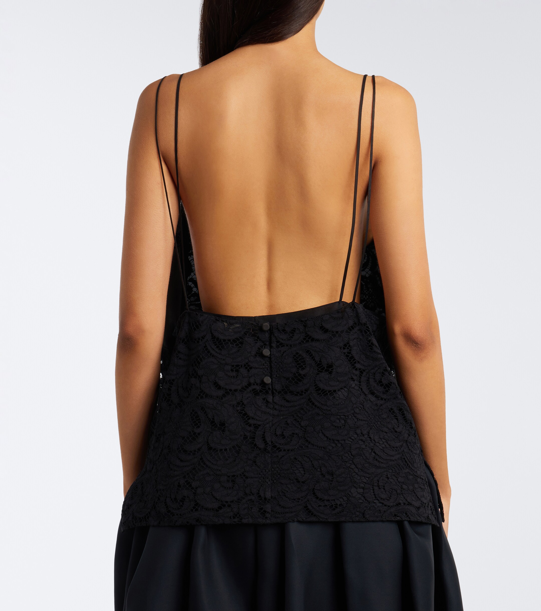 KHAITE Khaite Neema silk voile and lace top