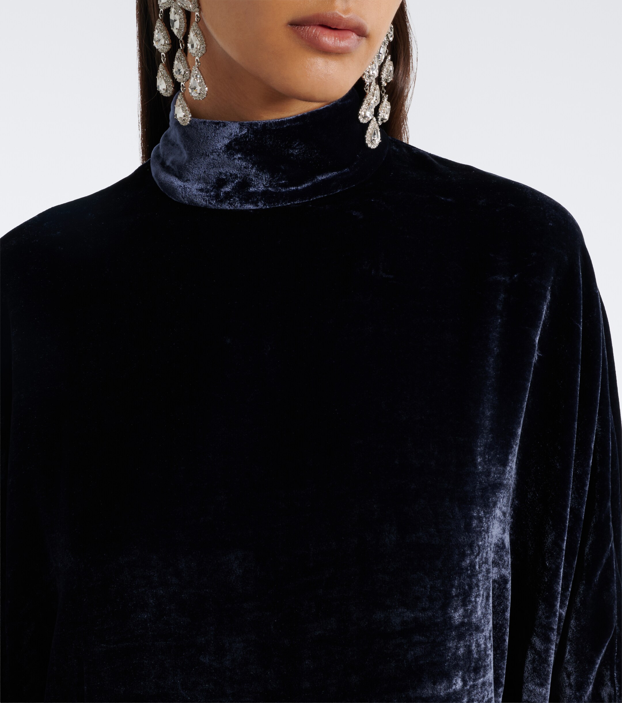 Taller Marmo Taller Marmo Vegas feather-trimmed velvet minidress
