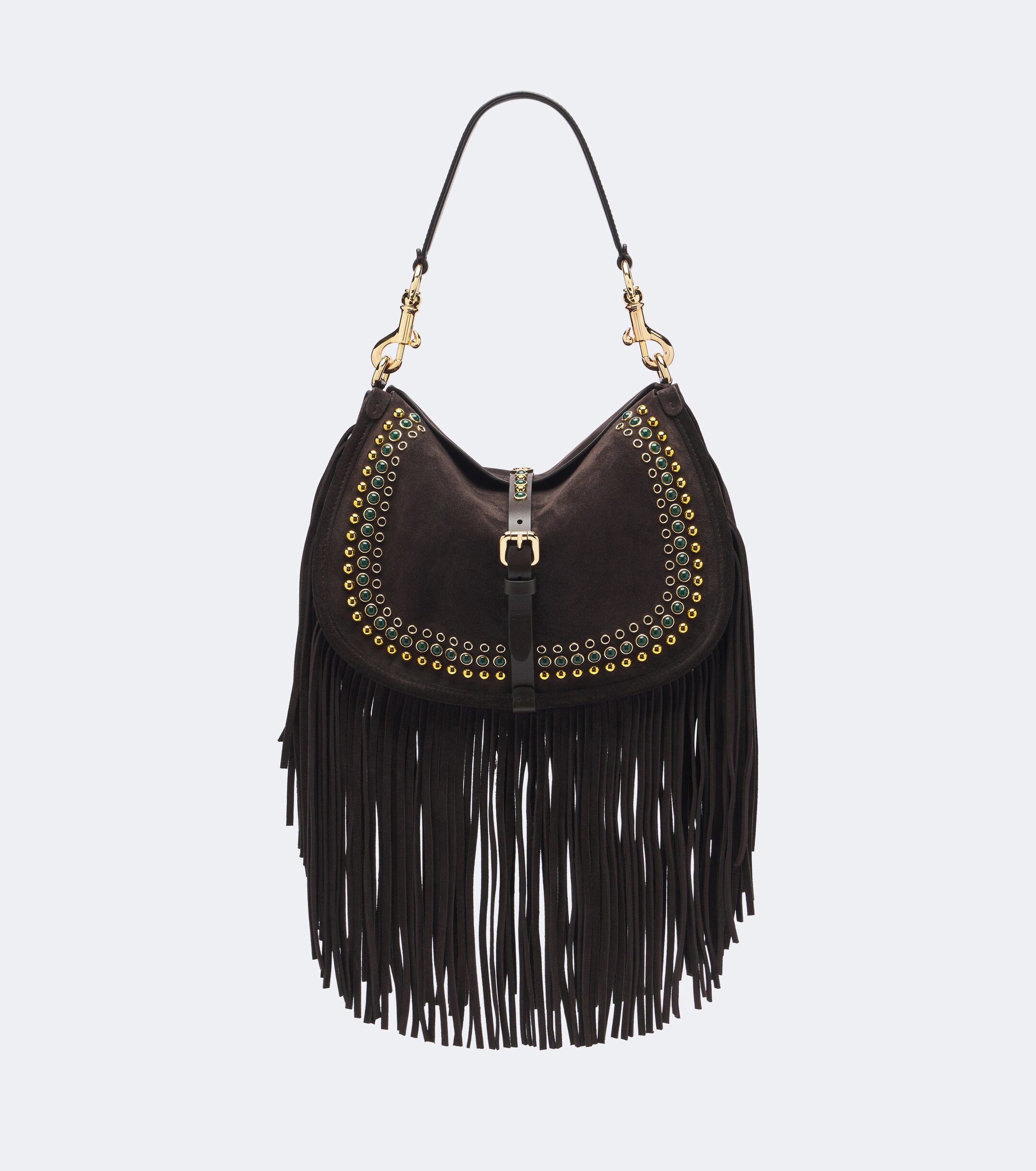 Etro Etro Pony Medium studded suede shoulder bag