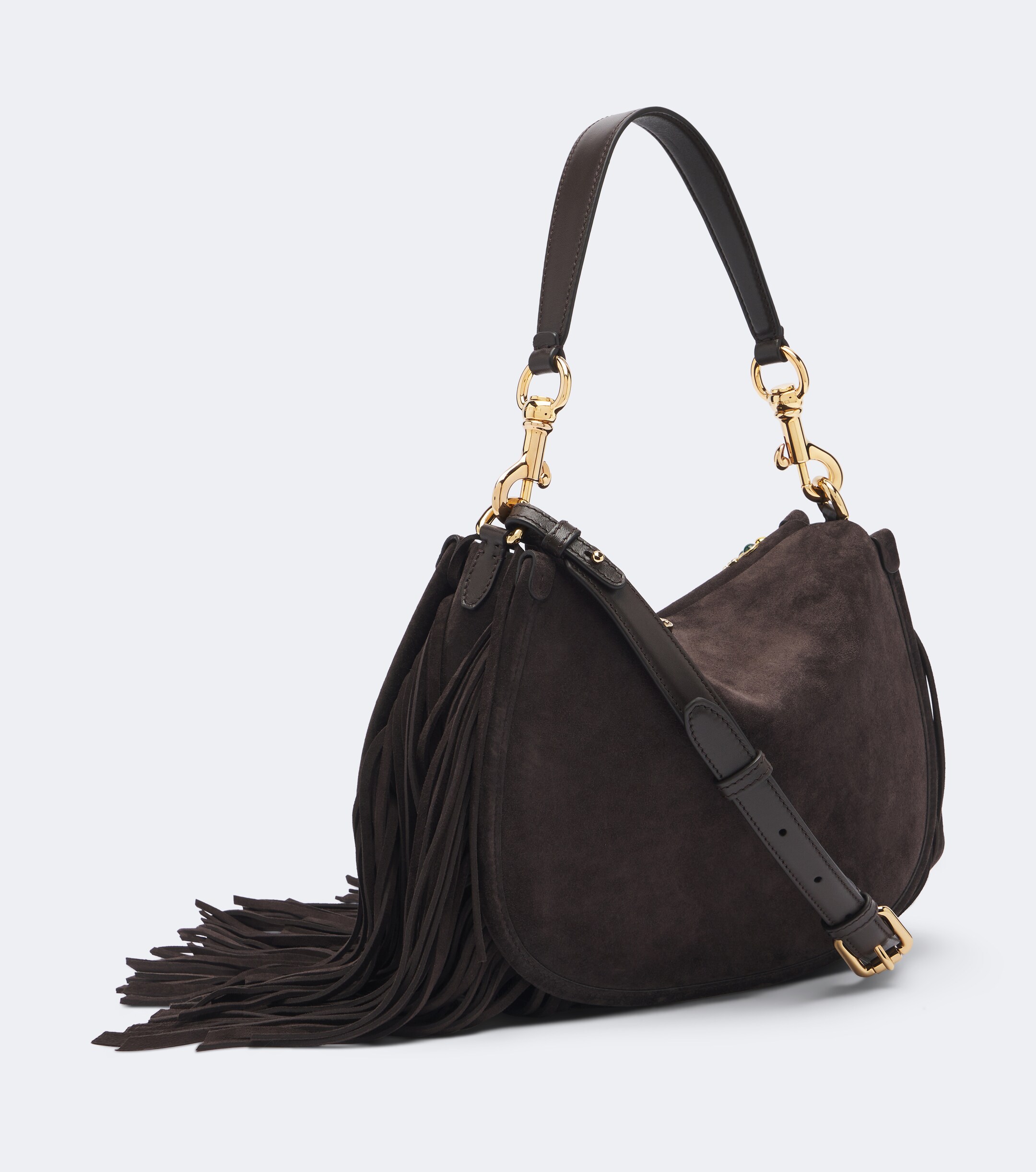 Etro Etro Pony Medium studded suede shoulder bag