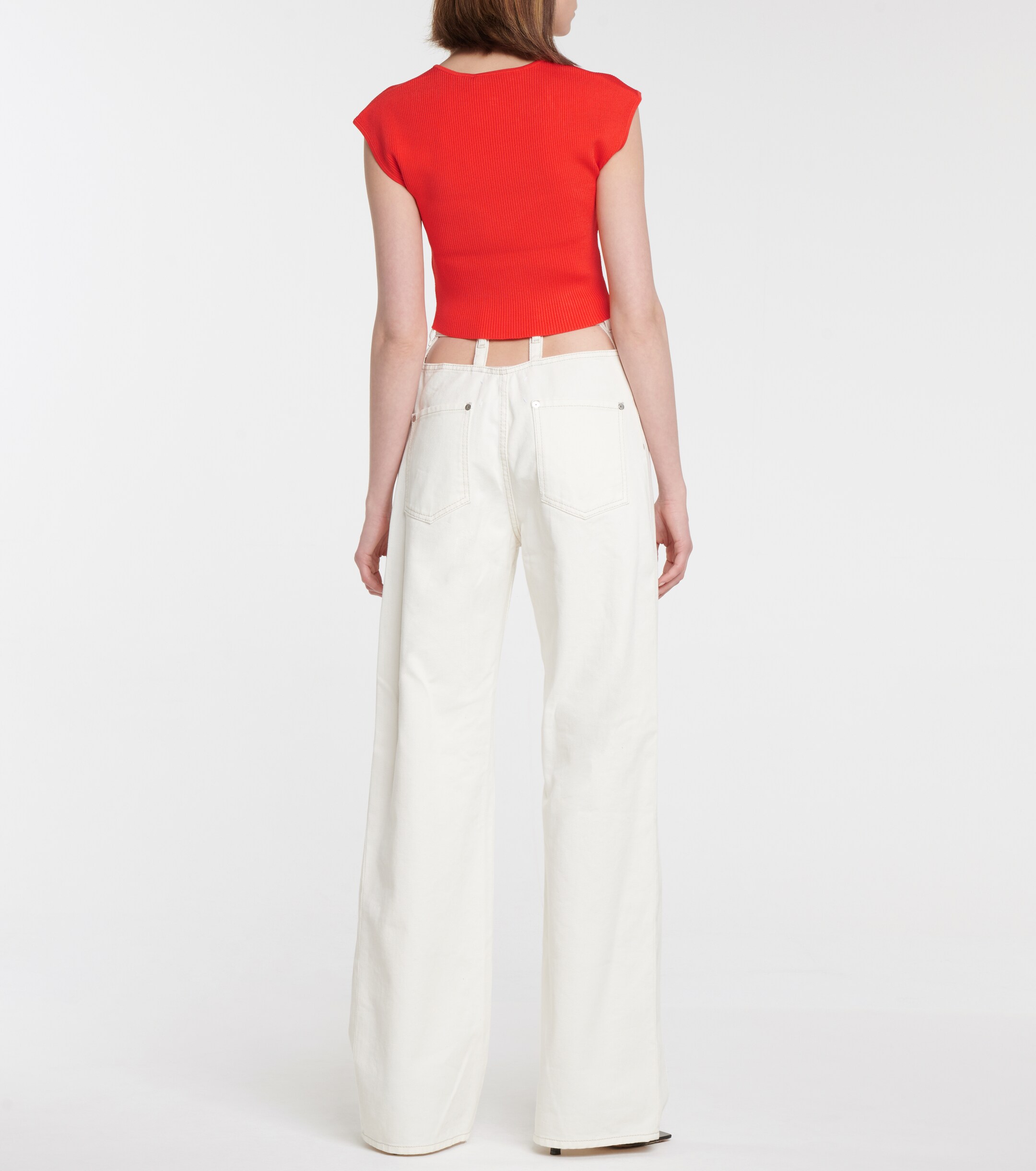 SIMKHAI Abia ribbed-knit crop top