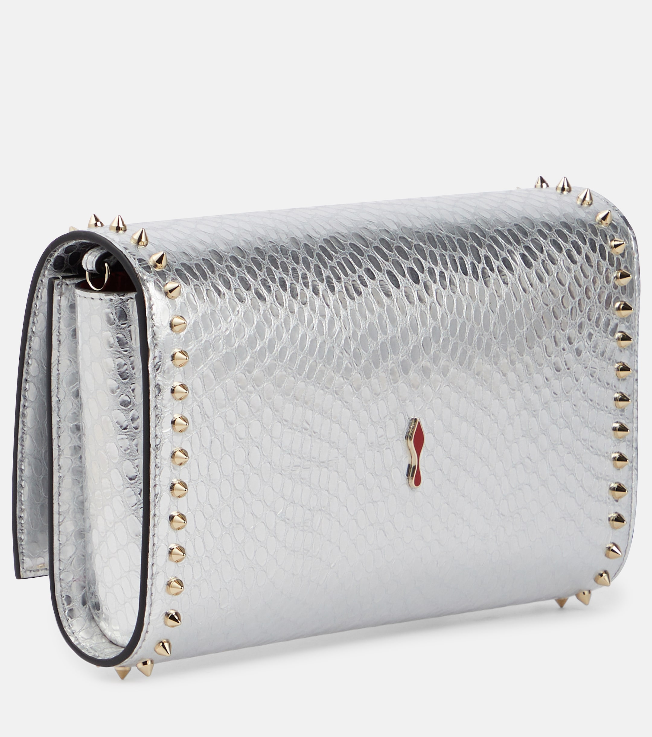 CHRISTIAN LOUBOUTIN Paloma snake-effect leather clutch