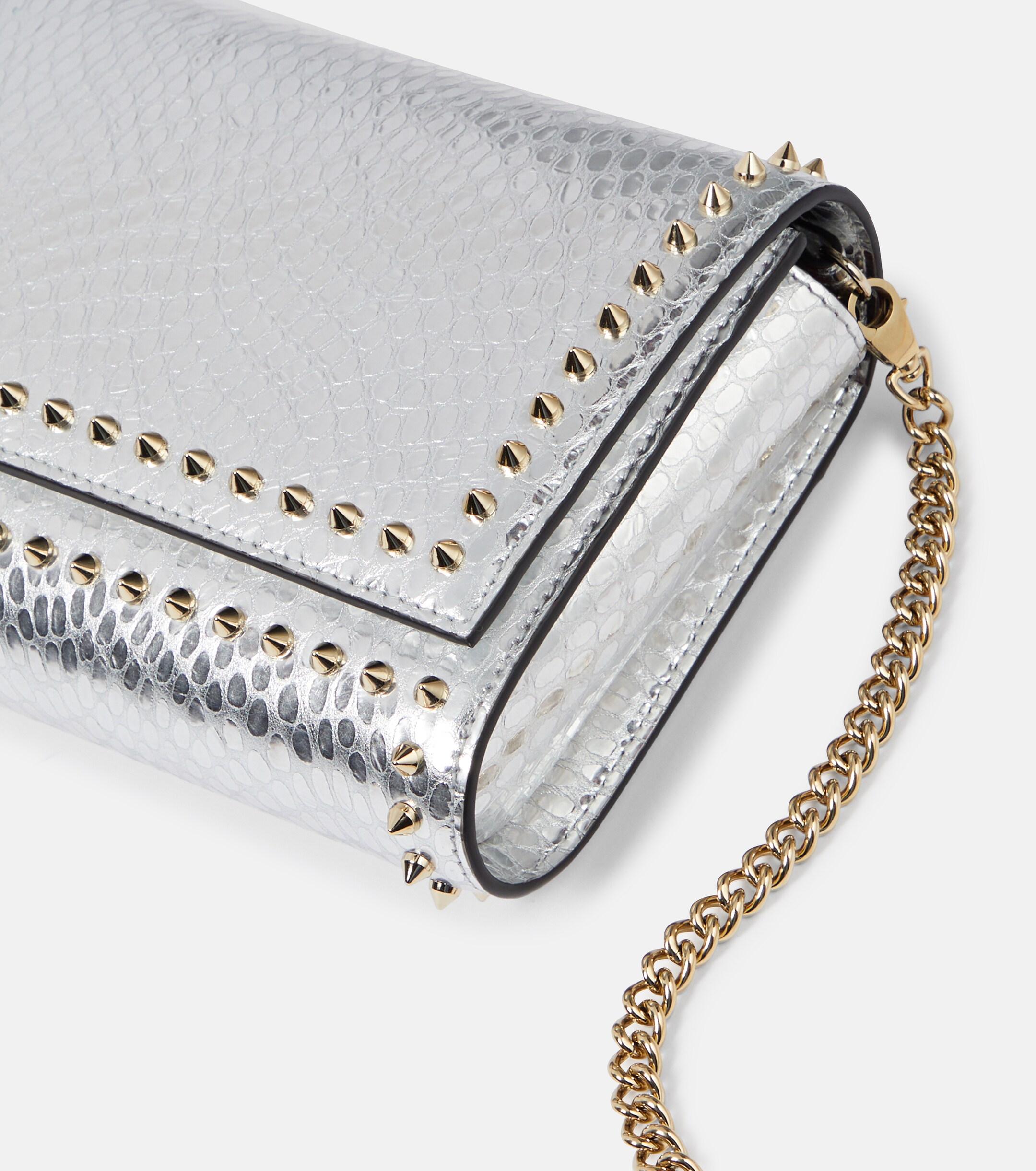 CHRISTIAN LOUBOUTIN Paloma snake-effect leather clutch