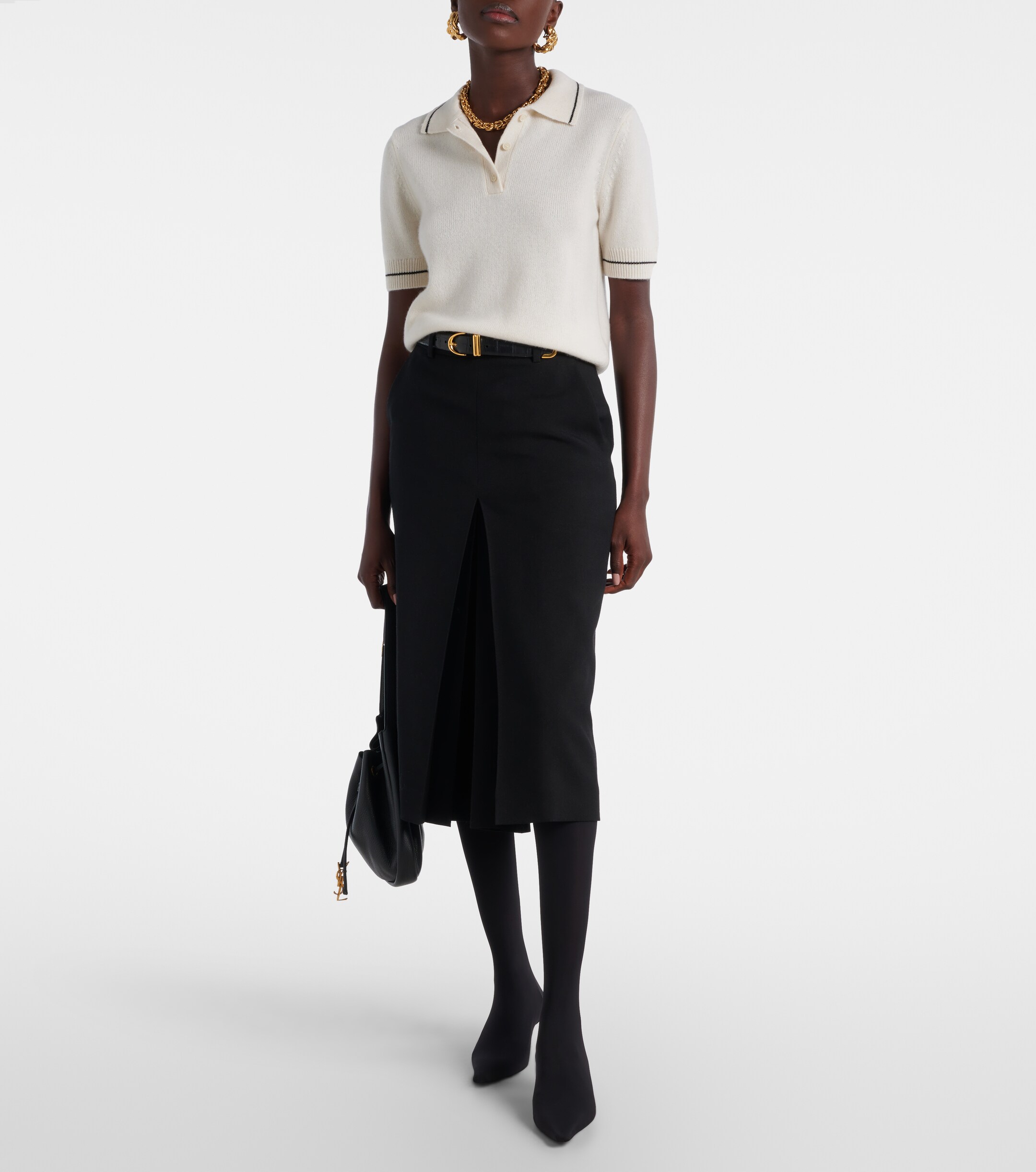 Nili Lotan Nili Lotan Carline cashmere polo shirt