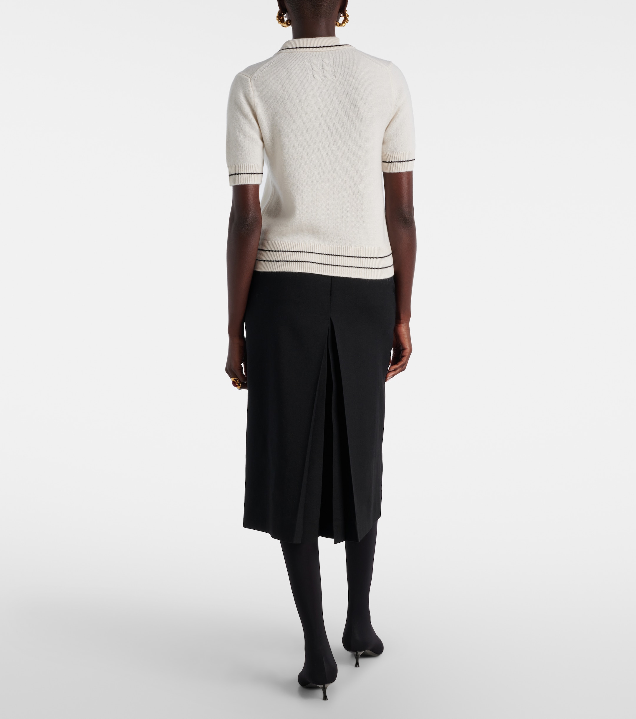 Nili Lotan Nili Lotan Carline cashmere polo shirt