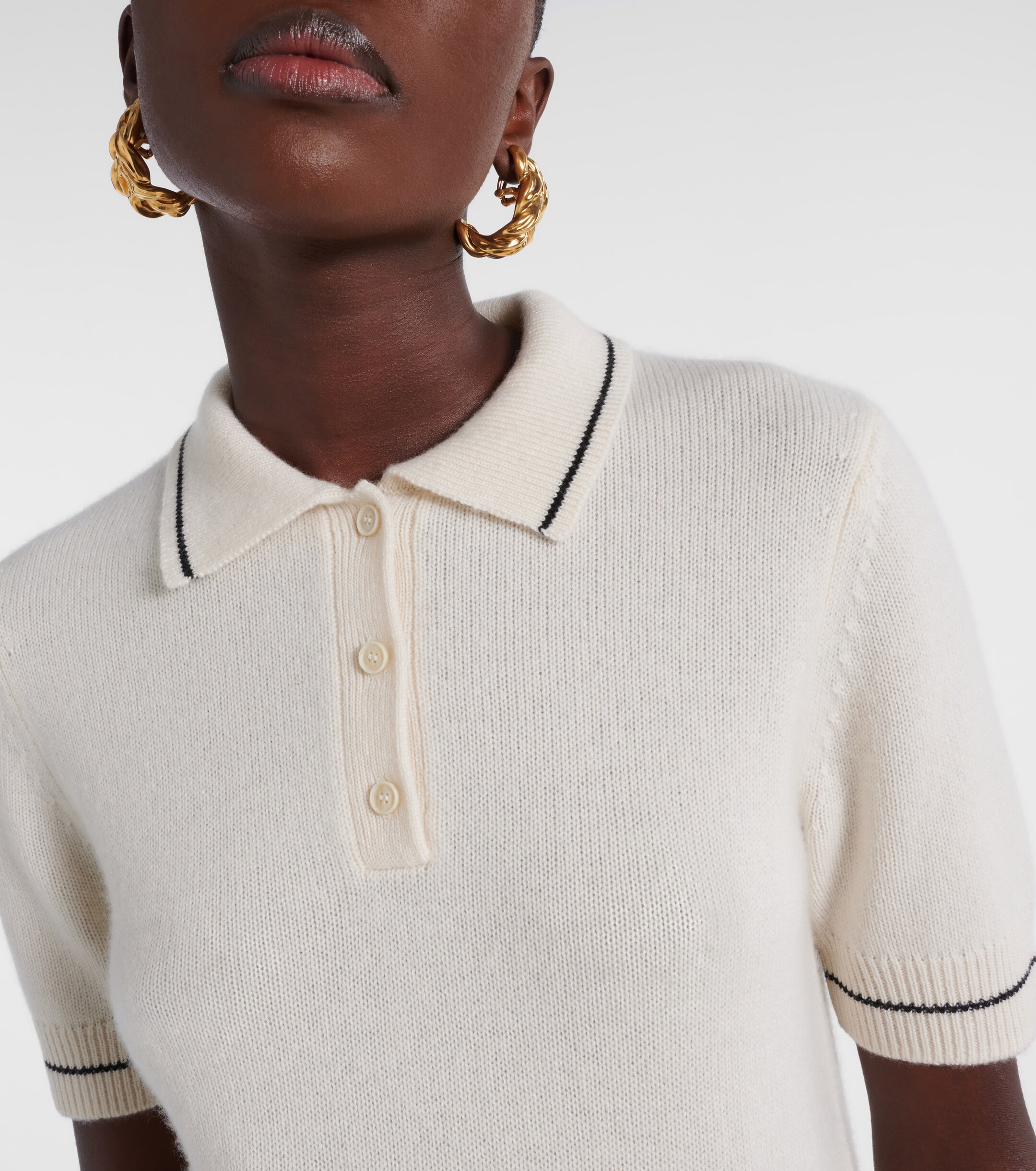 Nili Lotan Nili Lotan Carline cashmere polo shirt