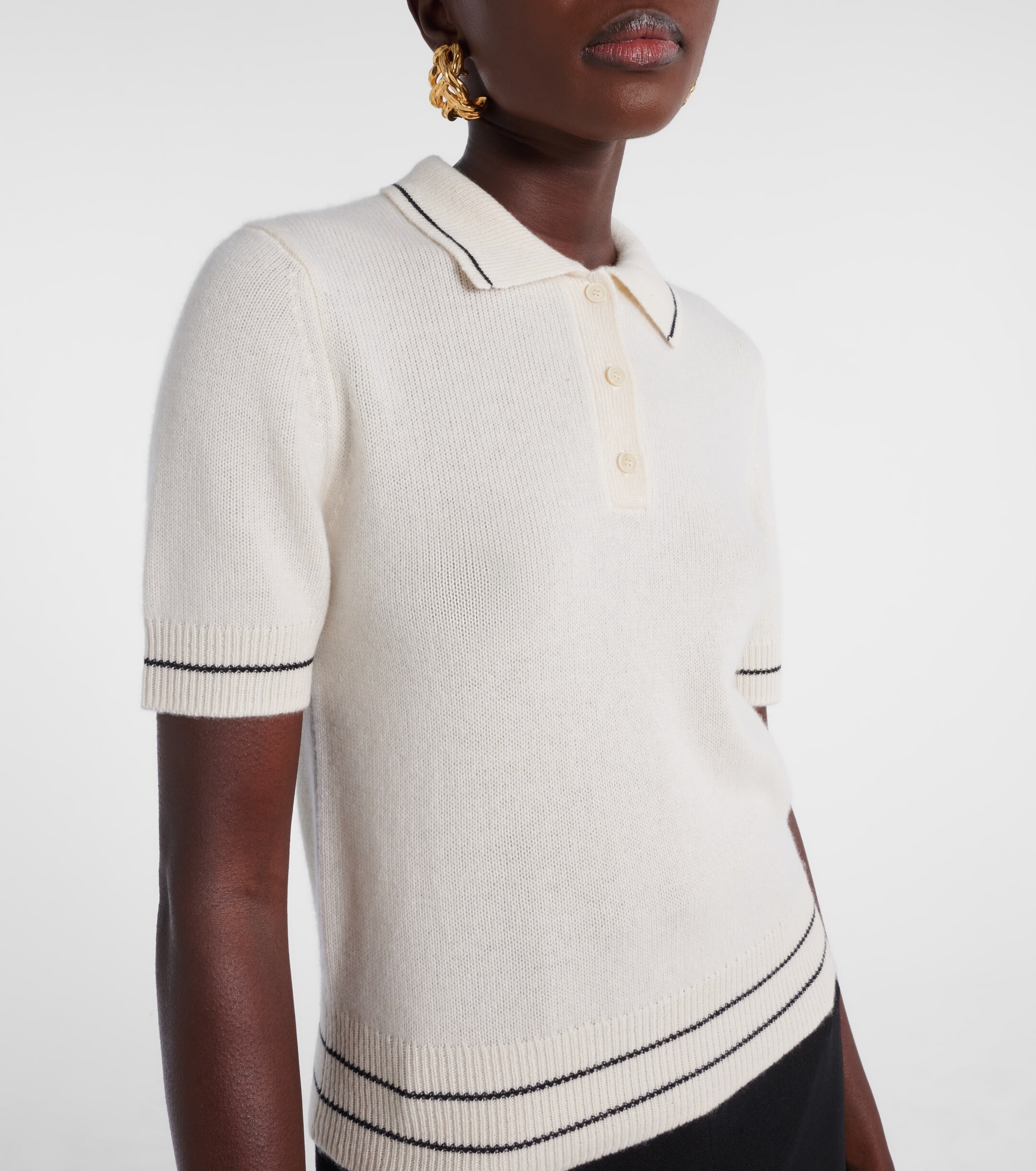 Nili Lotan Nili Lotan Carline cashmere polo shirt