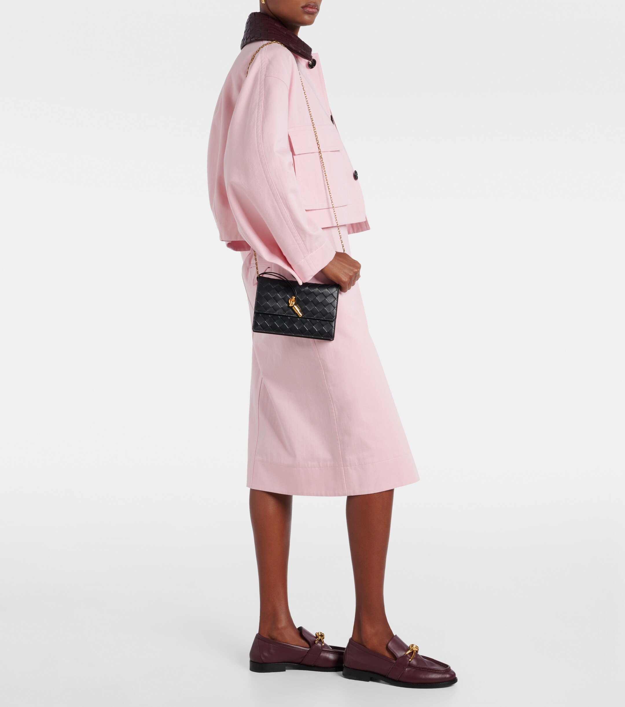 Bottega Veneta Andiamo Intrecciato leather shoulder bag