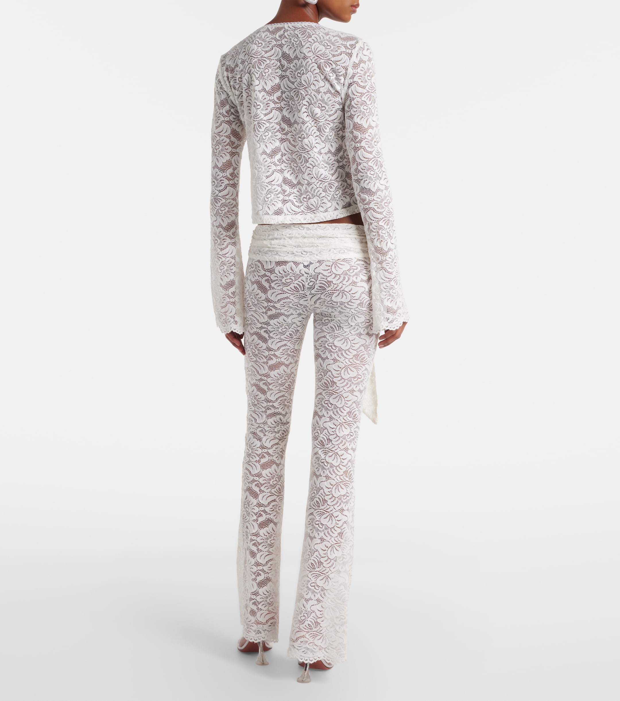 Bananhot Vecna sheer lace flared pants