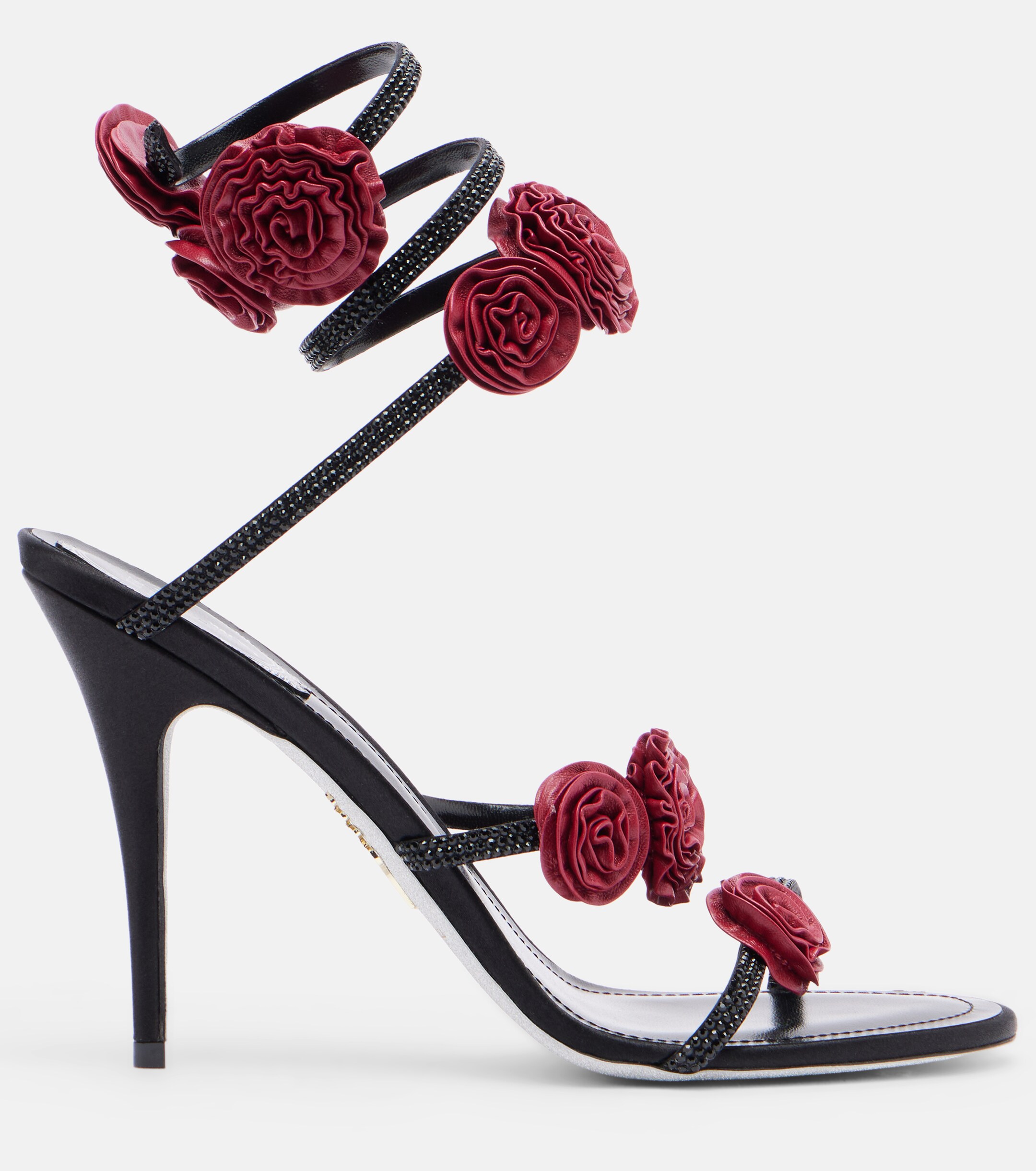 RENÉ CAOVILLA Rene Caovilla Cleo floral-appliqué satin sandals