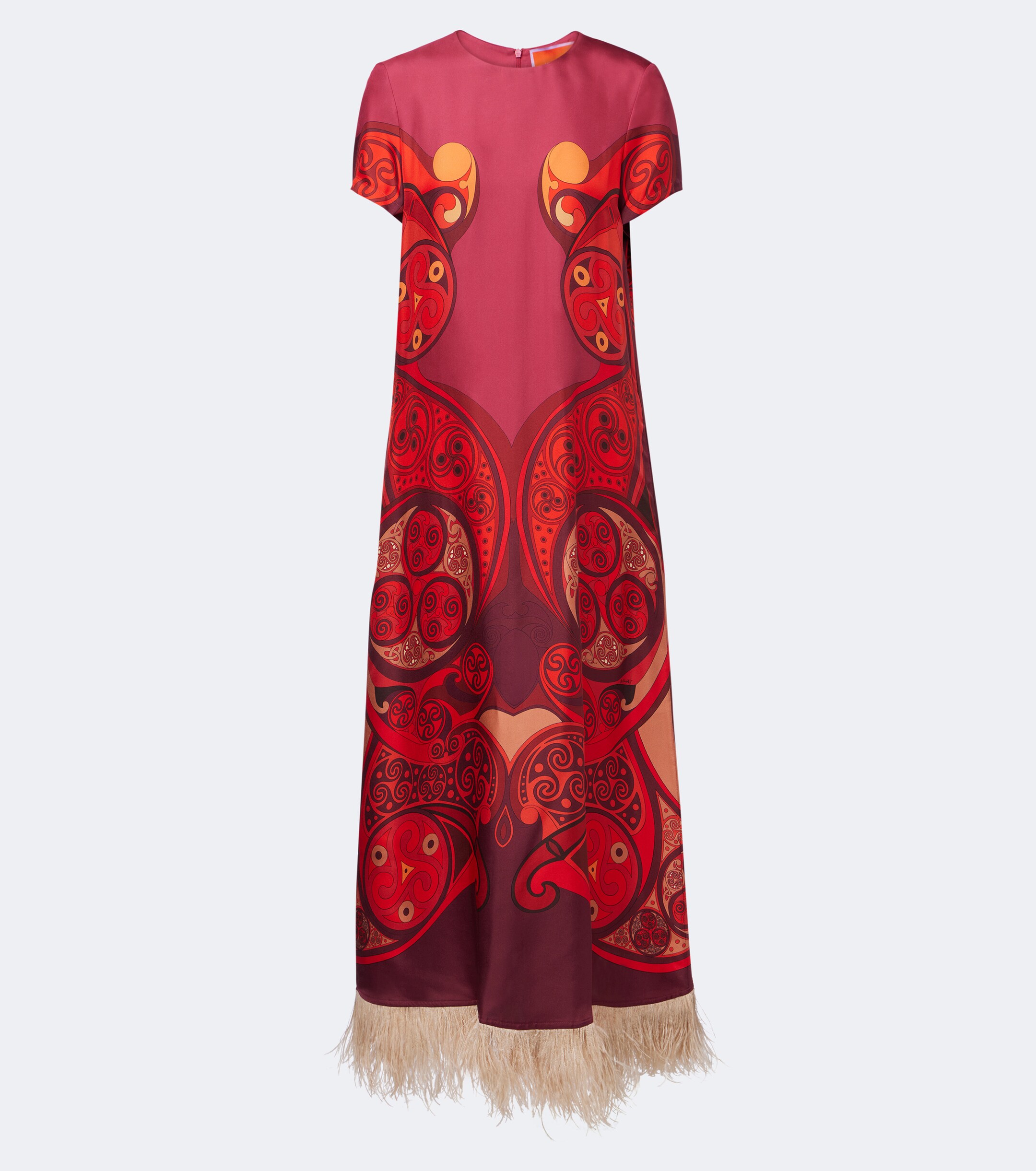 La DoubleJ La DoubleJ Swing fringed printed silk twill maxi dress