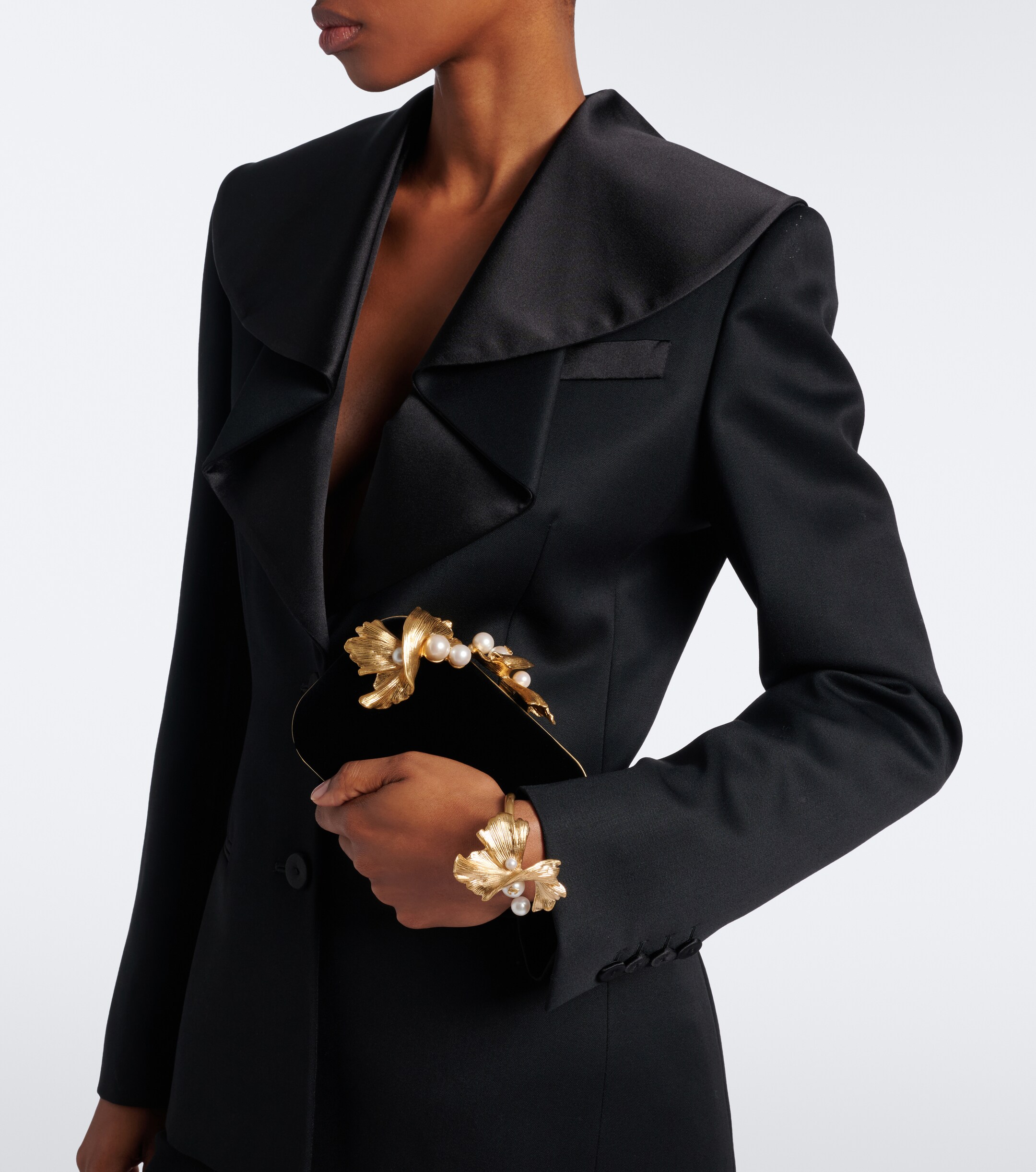 JIMMY CHOO Jimmy Choo Cloud embellished velvet clutch