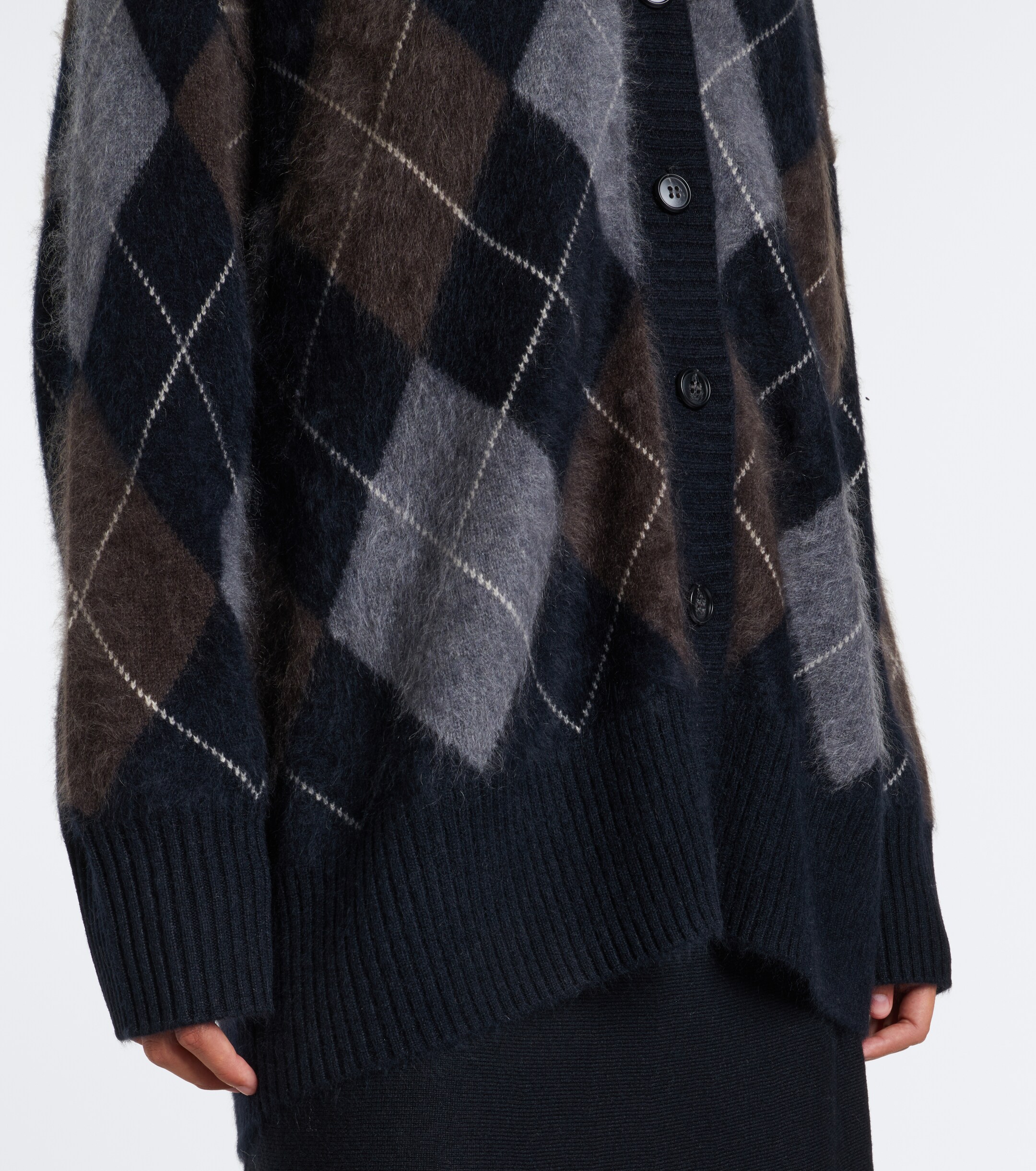 LISA YANG Lisa Yang Elaria argyle cashmere cardigan