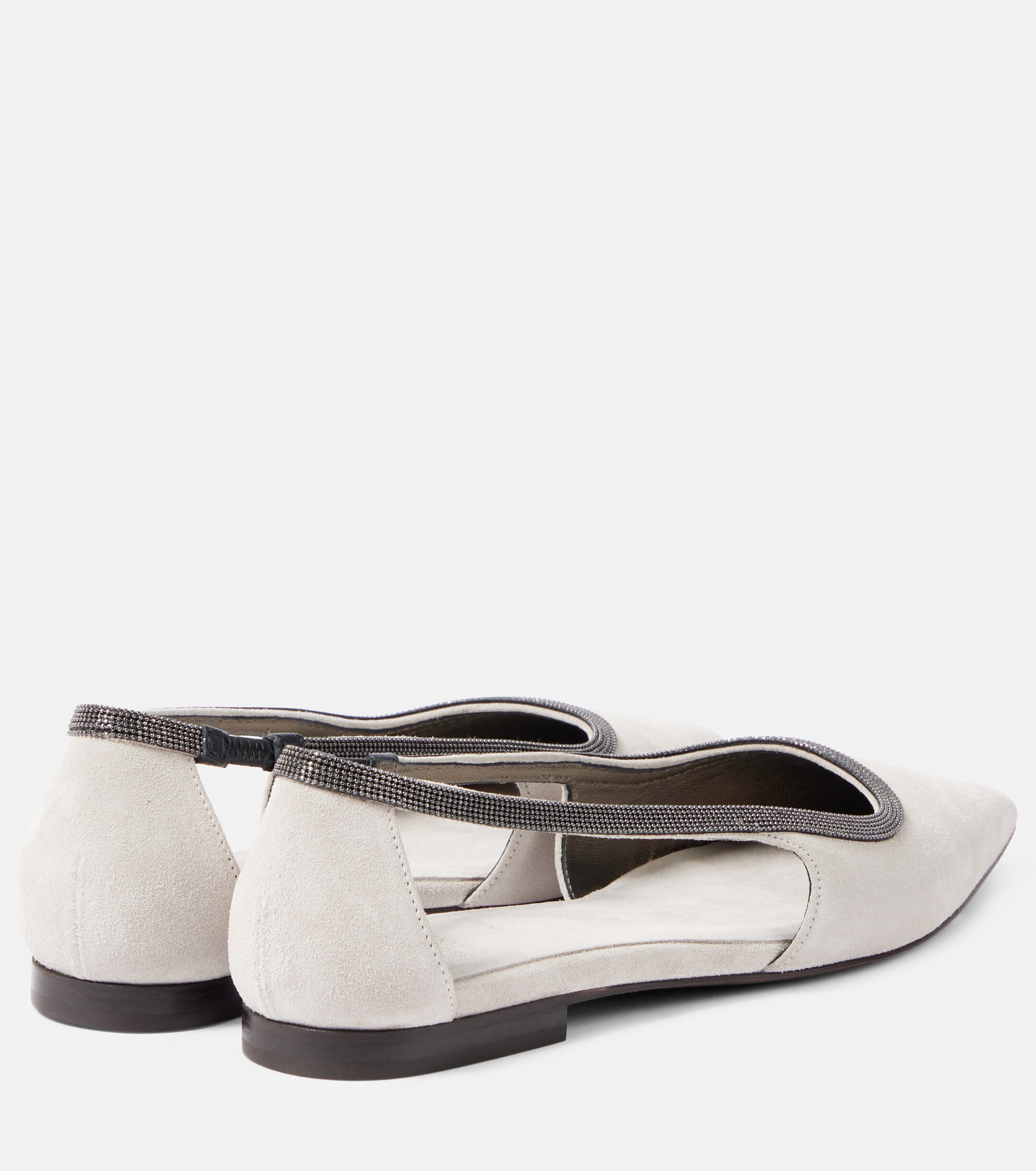 Brunello Cucinelli Monili suede ballet flats