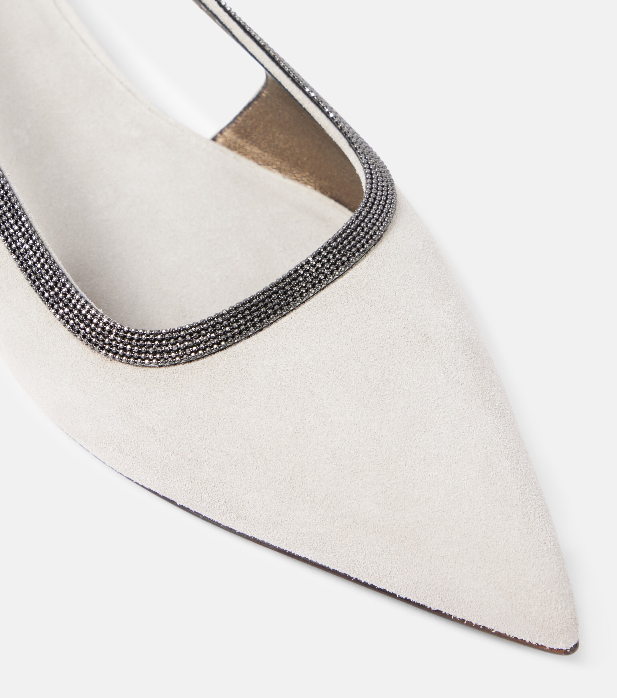 Brunello Cucinelli Monili suede ballet flats