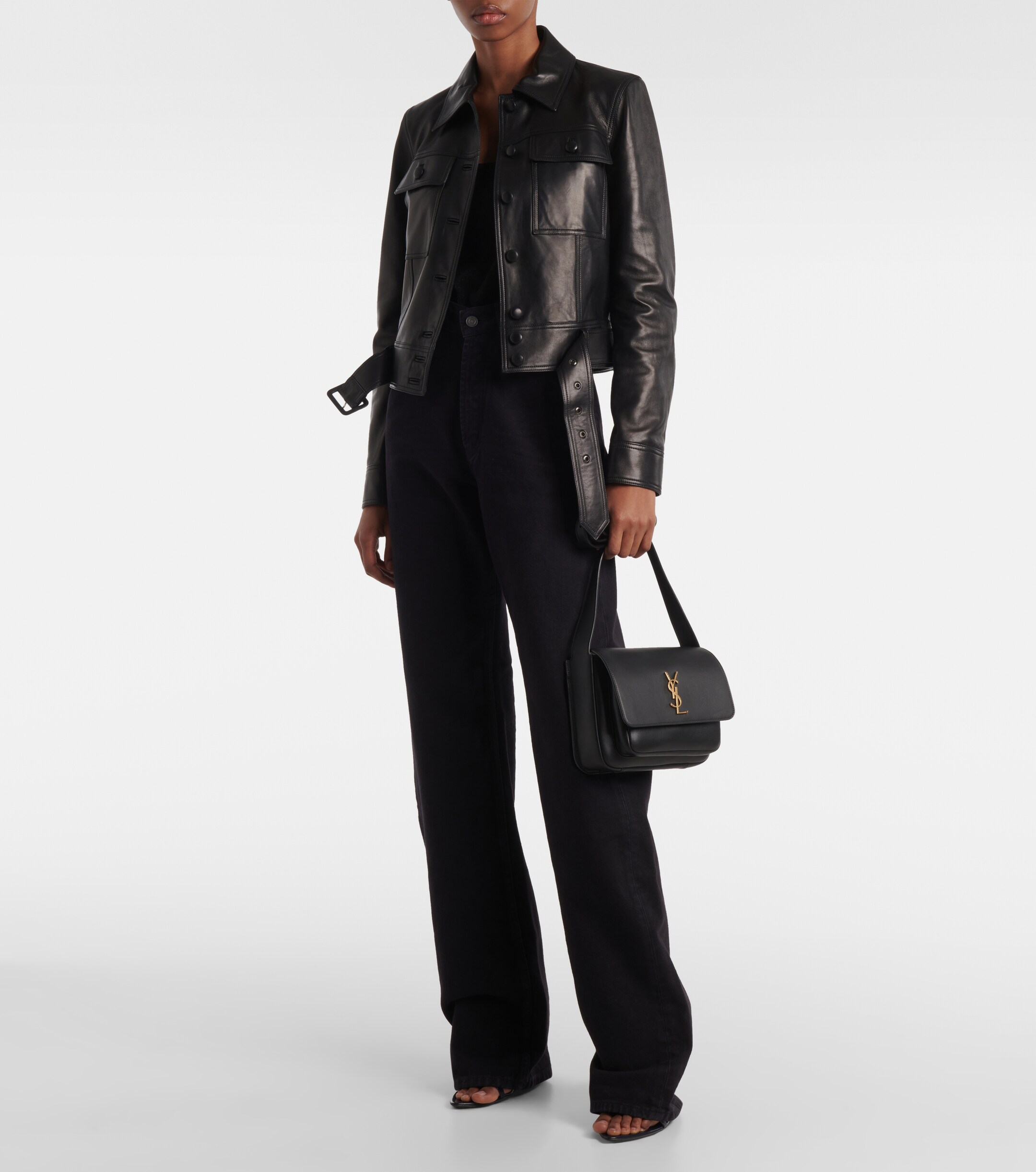 Saint Laurent Niki leather messenger bag