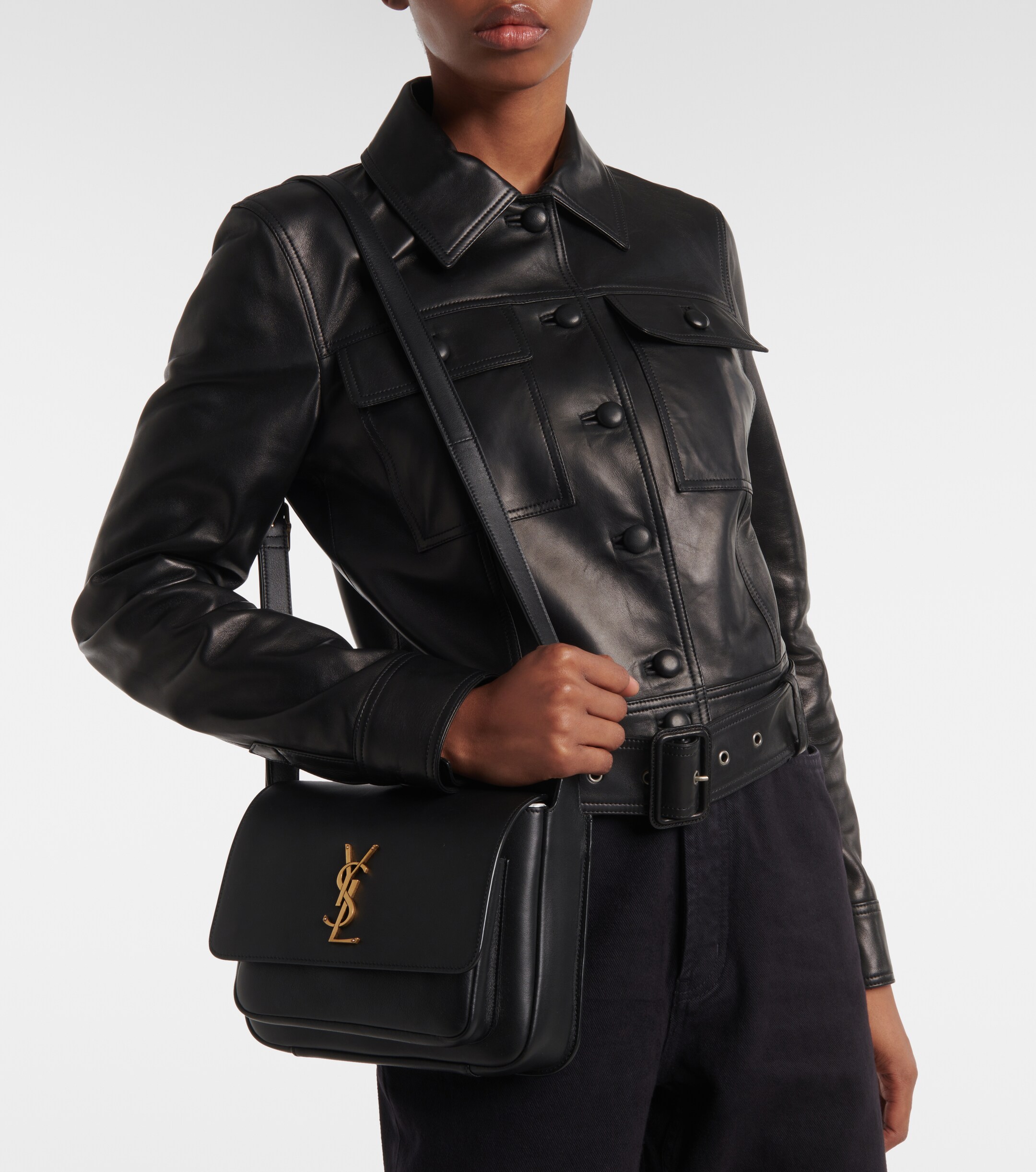 Saint Laurent Niki leather messenger bag