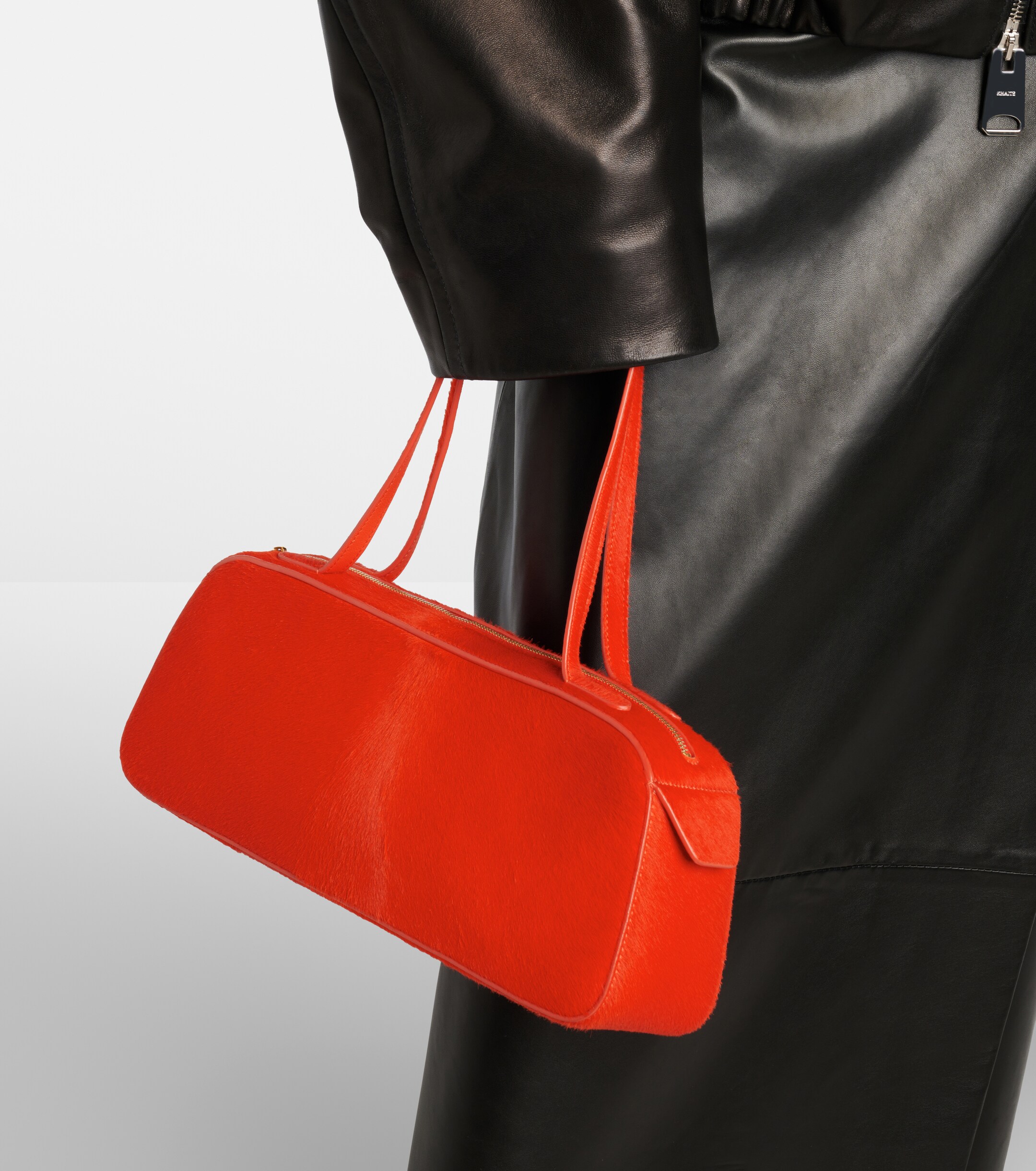 KHAITE Simona Small calf hair shoulder bag