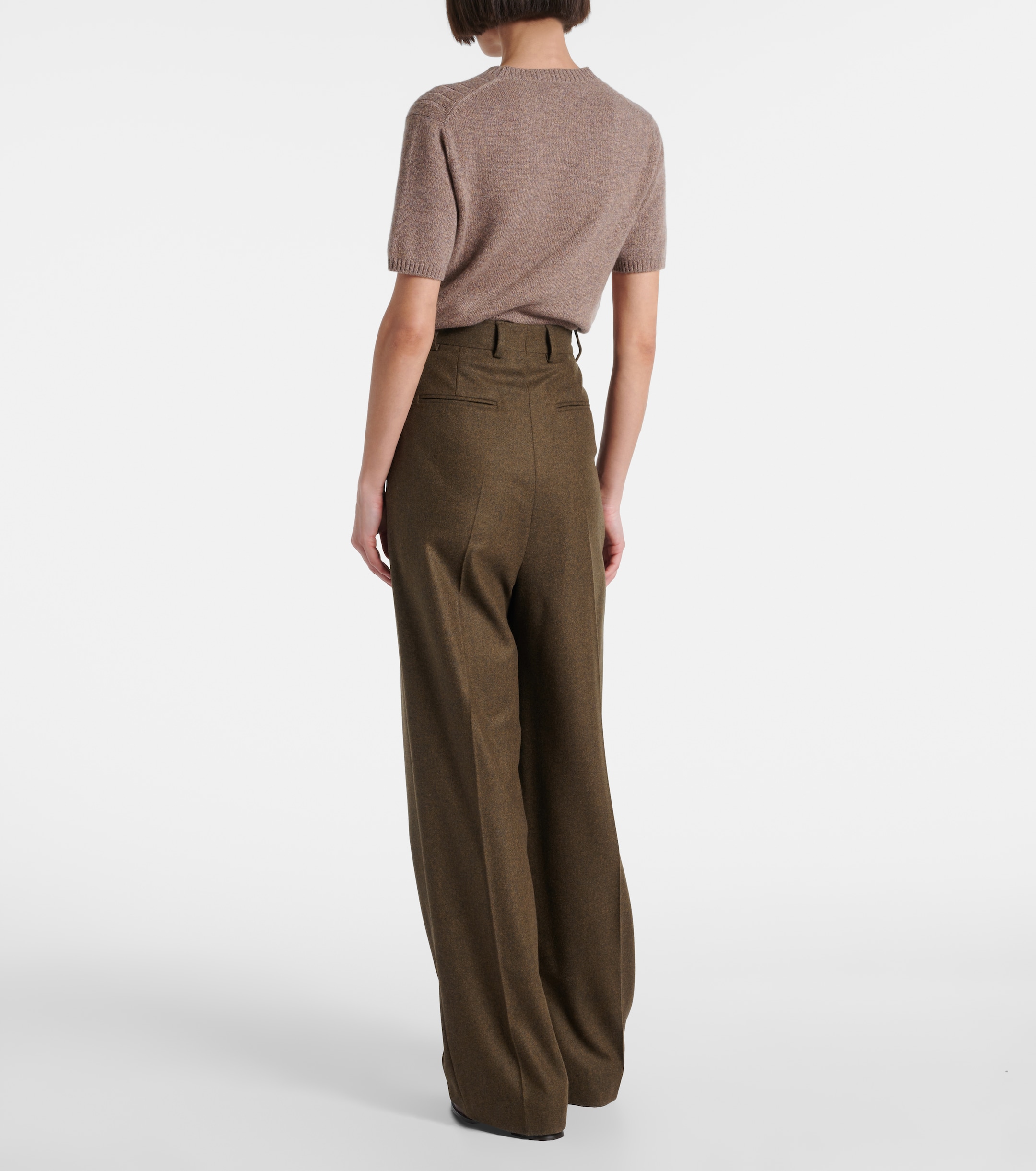 Loro Piana Kurt wool and cashmere wide-leg pants thumbnail