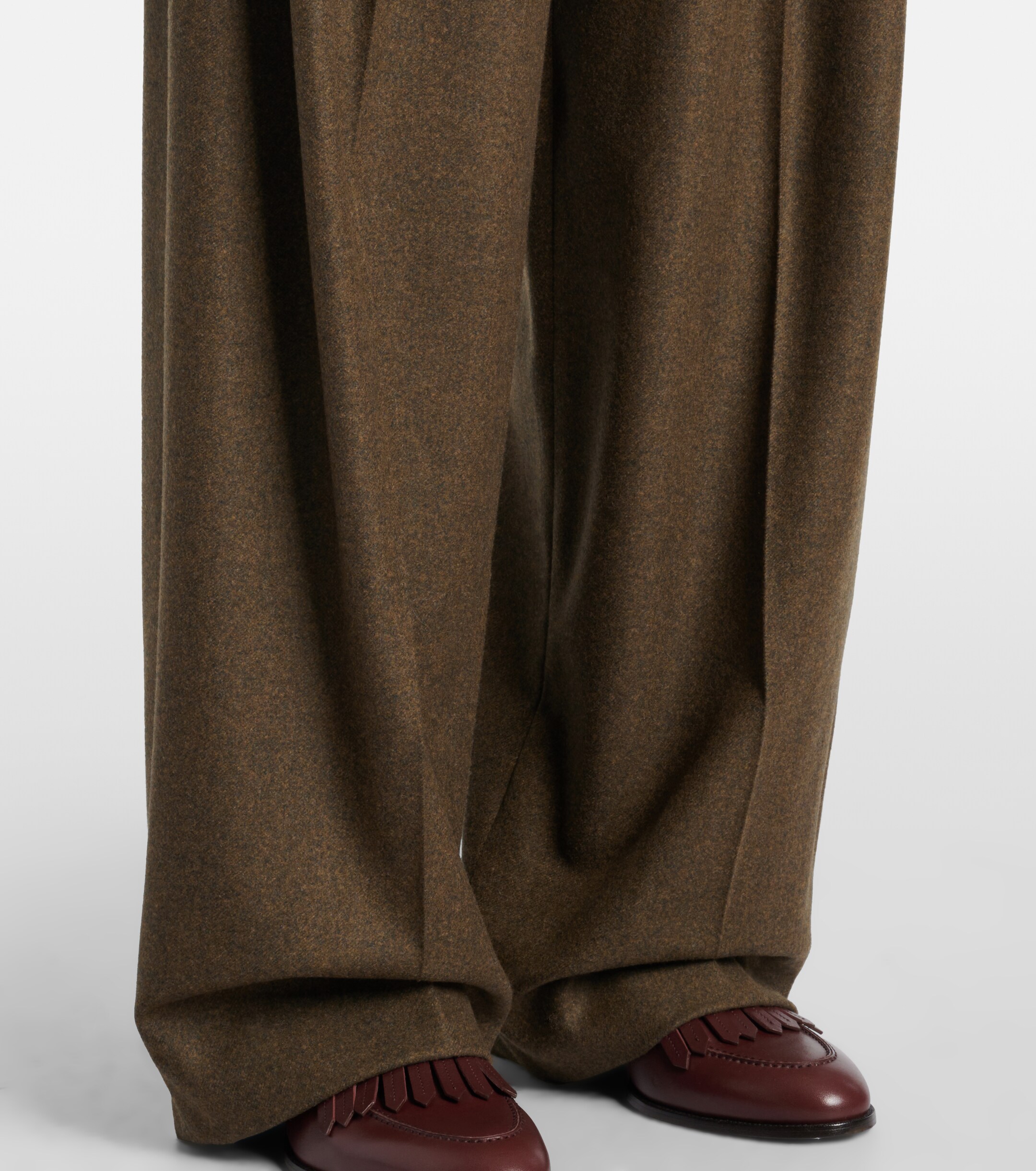 Loro Piana Kurt wool and cashmere wide-leg pants thumbnail