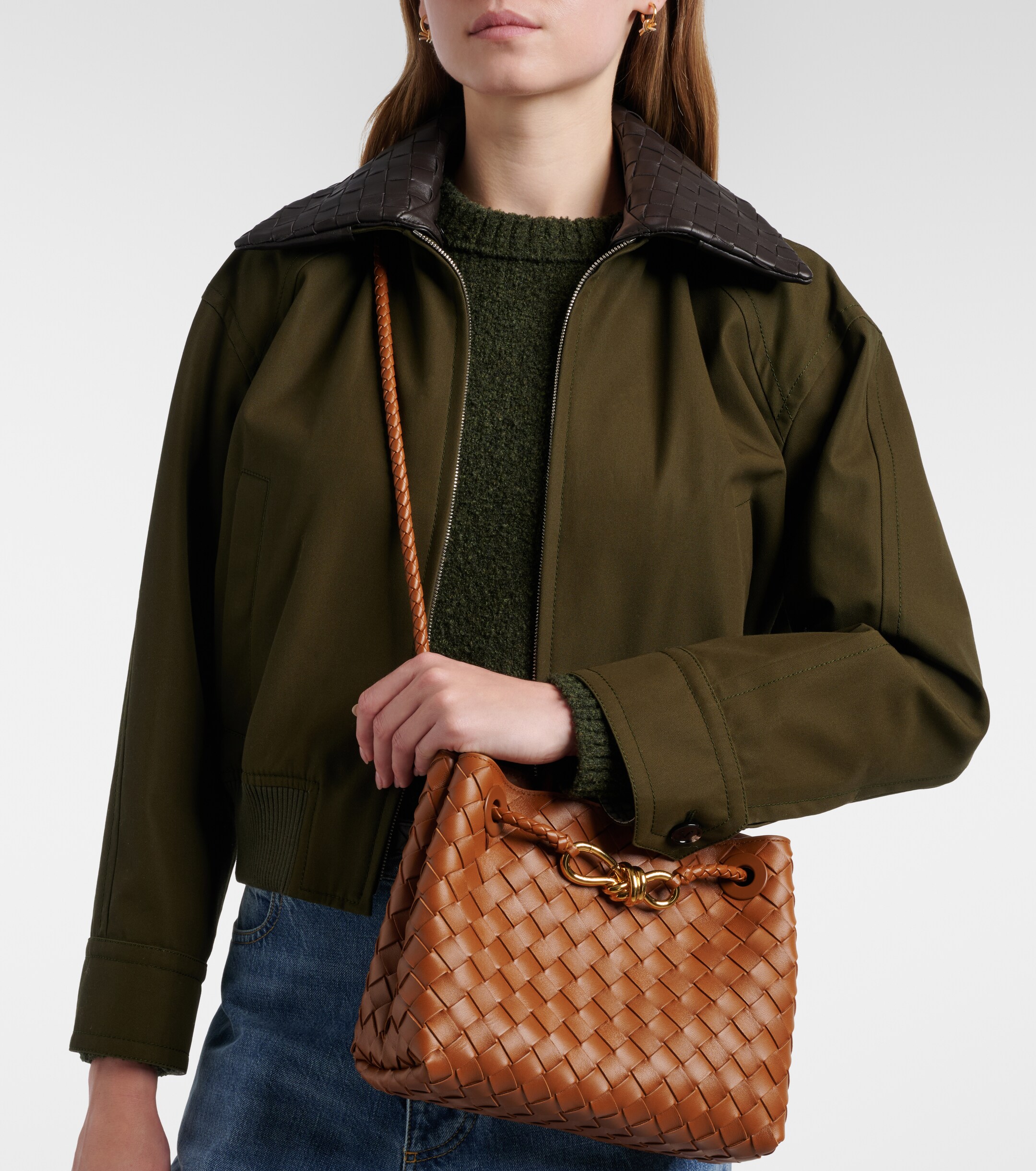Bottega Veneta Andiamo Small Intrecciato leather tote bag
