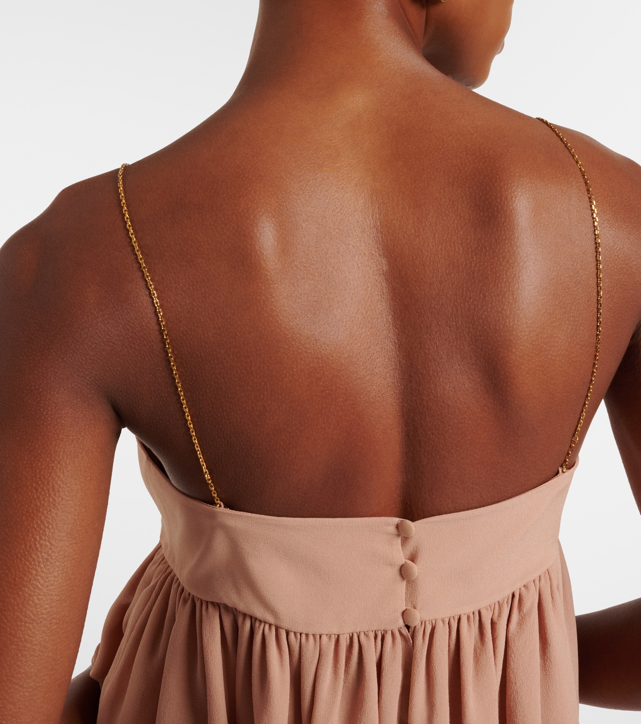 Chloé Gathered silk top