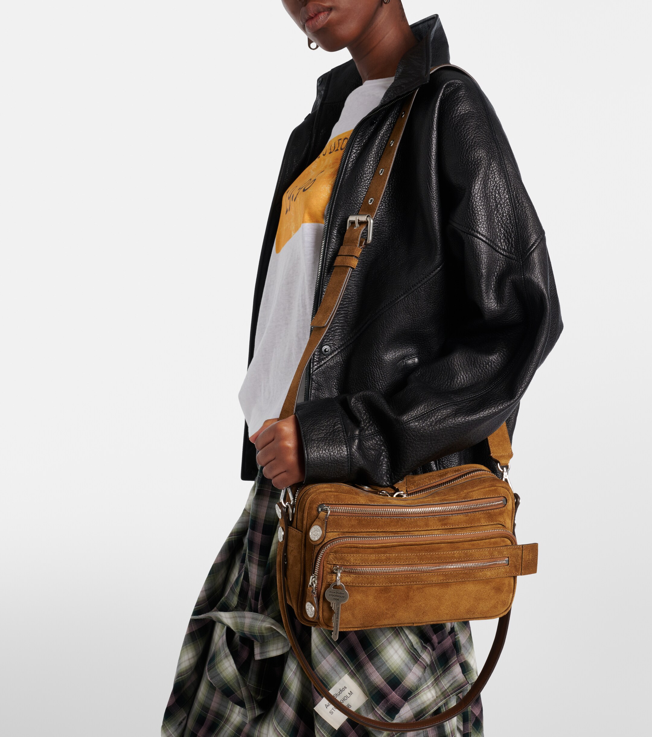 Acne Studios Camero Party suede shoulder bag