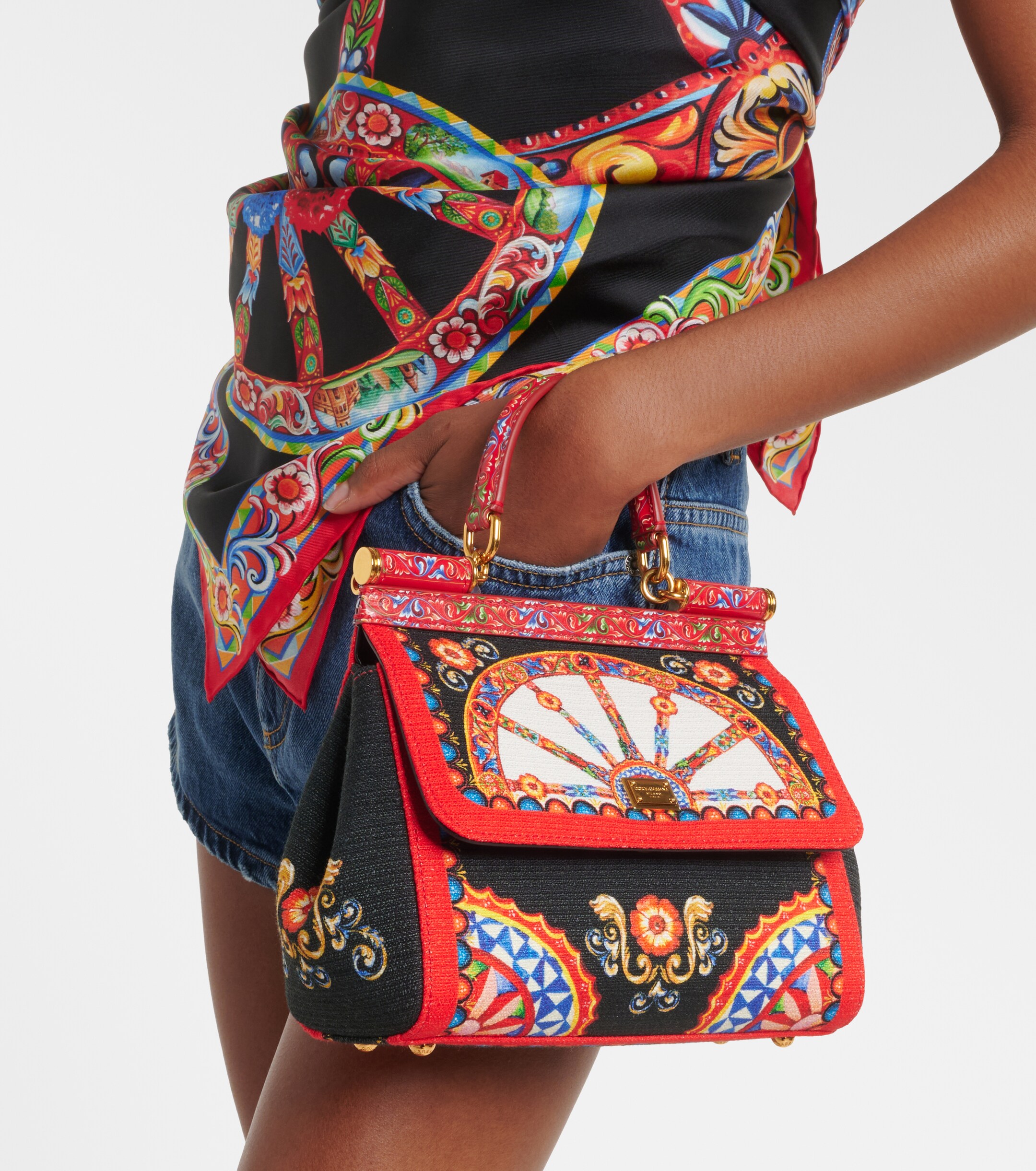 Dolce&Gabbana Sicily Medium printed top-handle bag