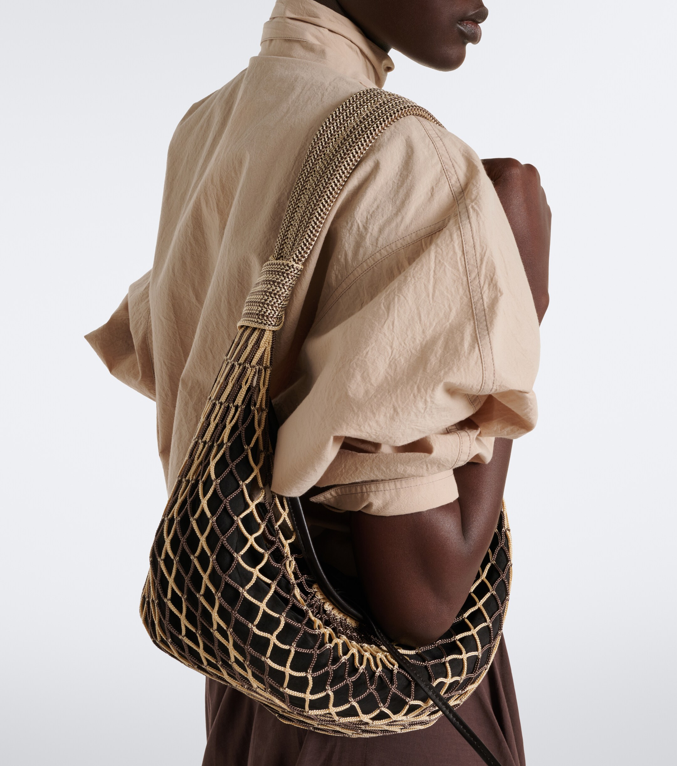 Lemaire Fortune Croissant Small net shoulder bag