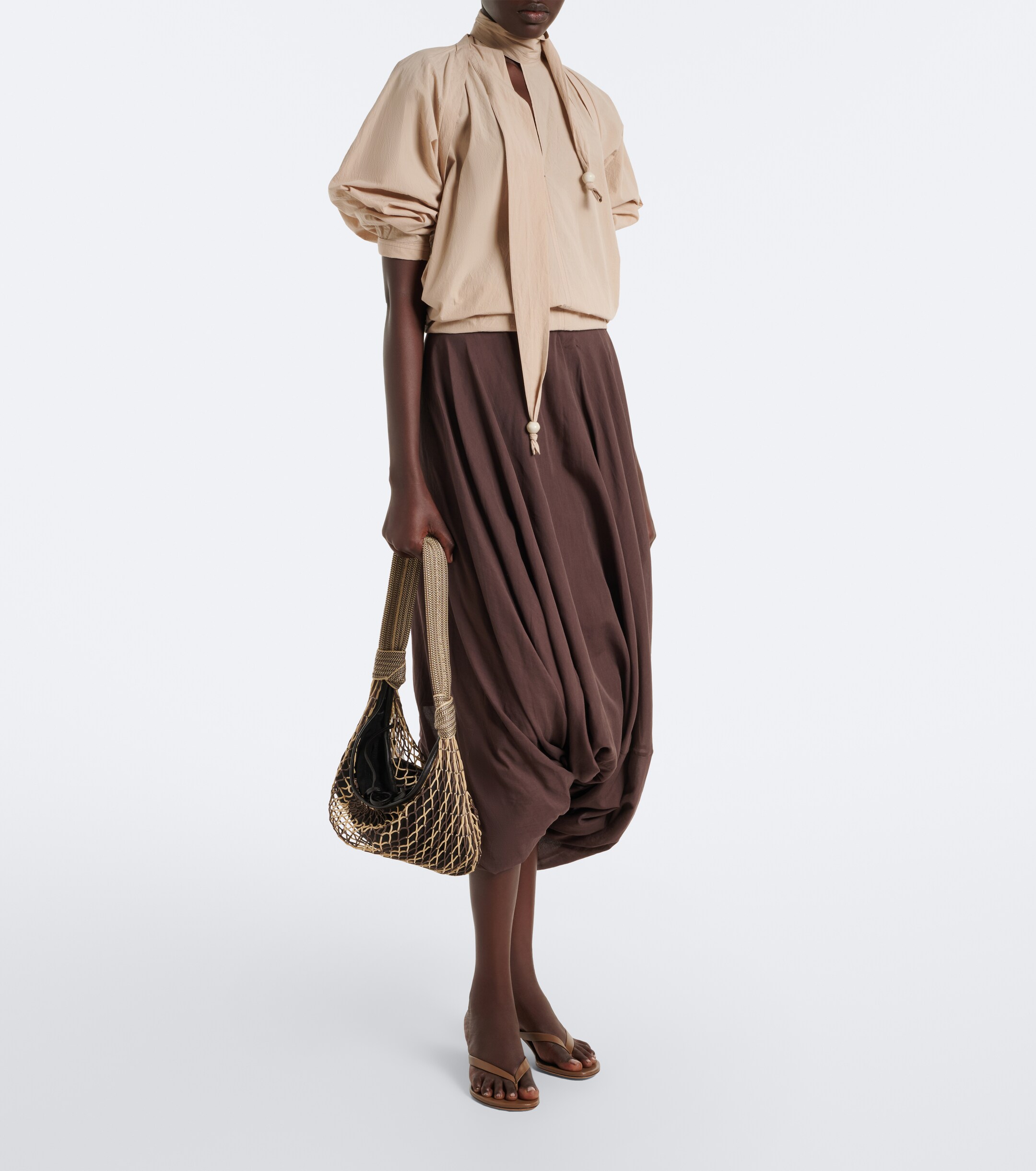 Lemaire Fortune Croissant Small net shoulder bag