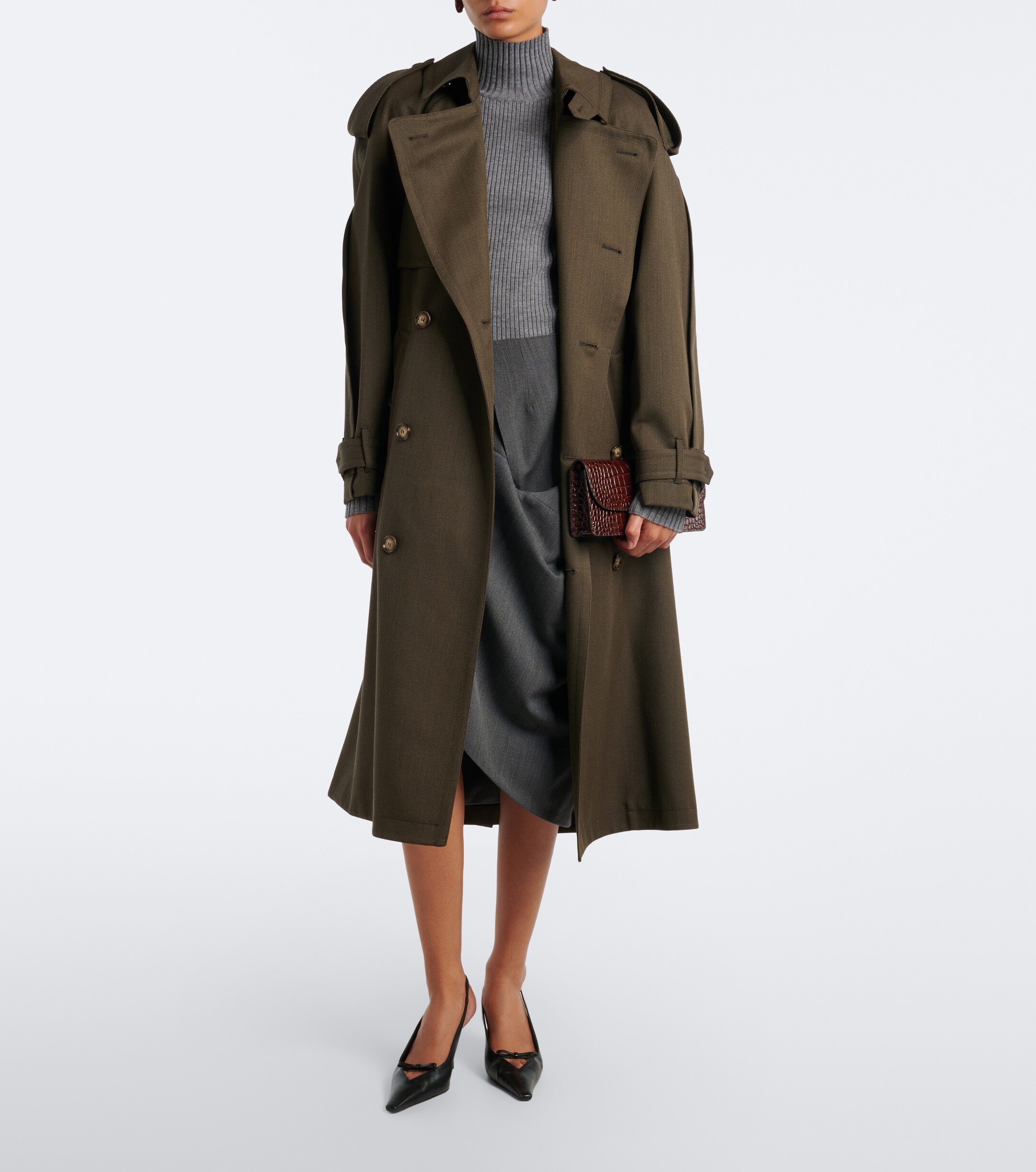 Victoria Beckham Victoria Beckham Esmee virgin wool trench coat