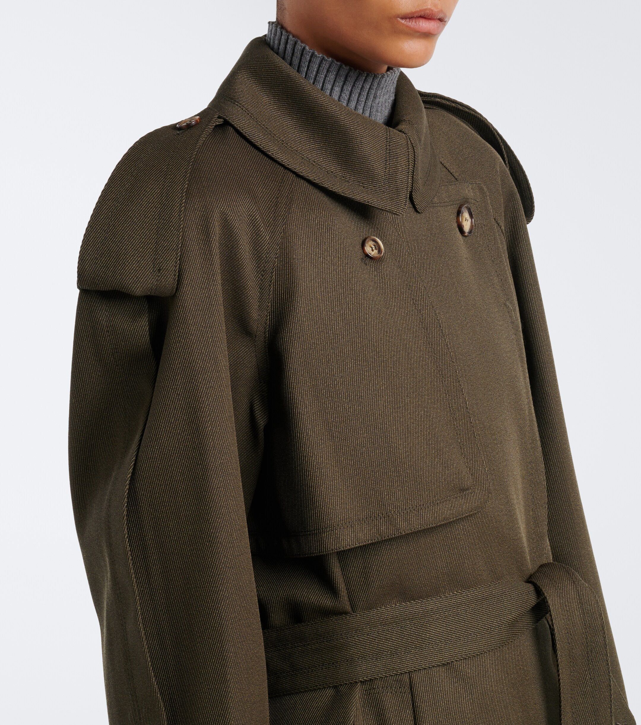 Victoria Beckham Victoria Beckham Esmee virgin wool trench coat