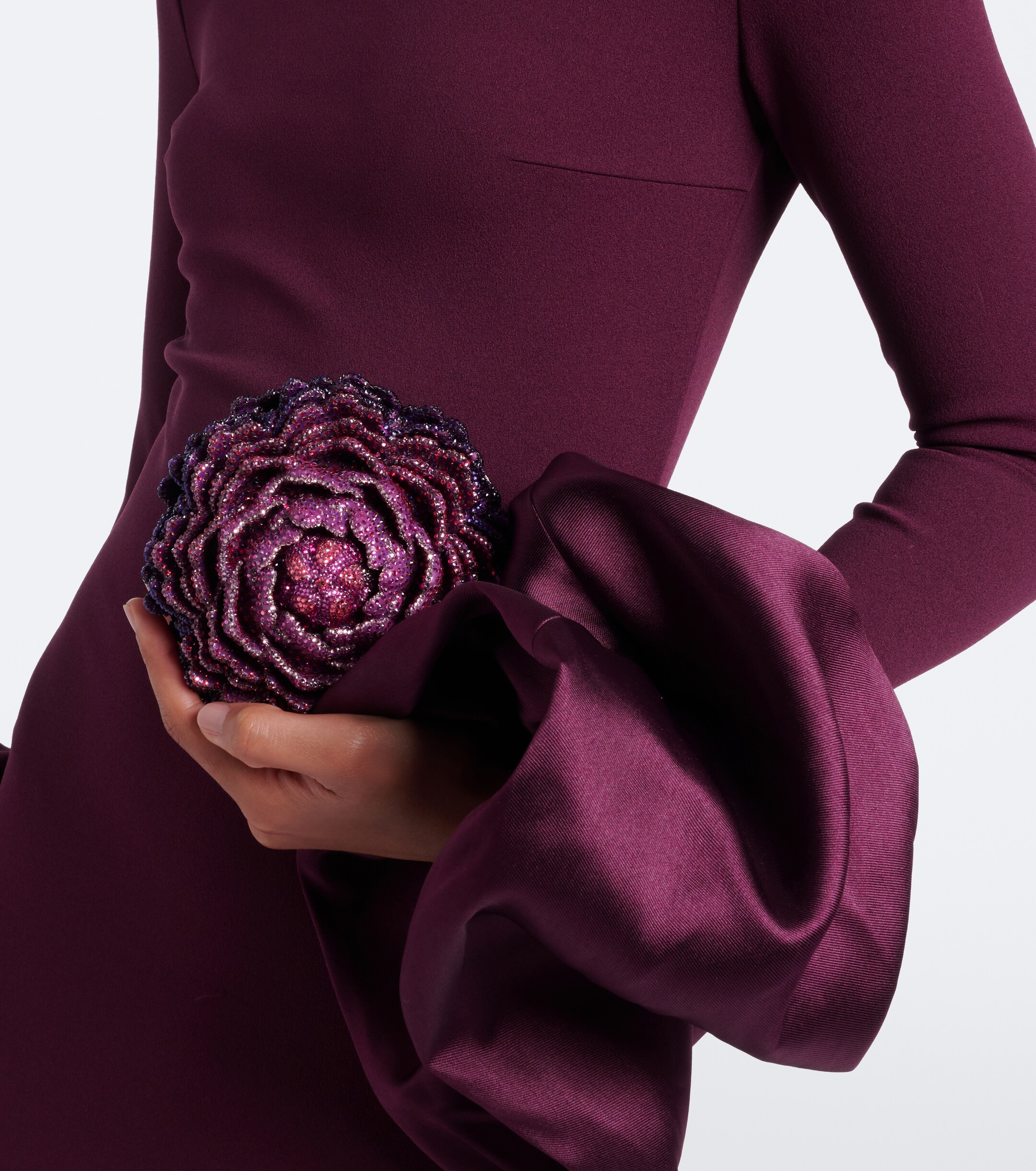 Judith Leiber Couture Judith Leiber Couture Peony Belladonna crystal-embellished clutch